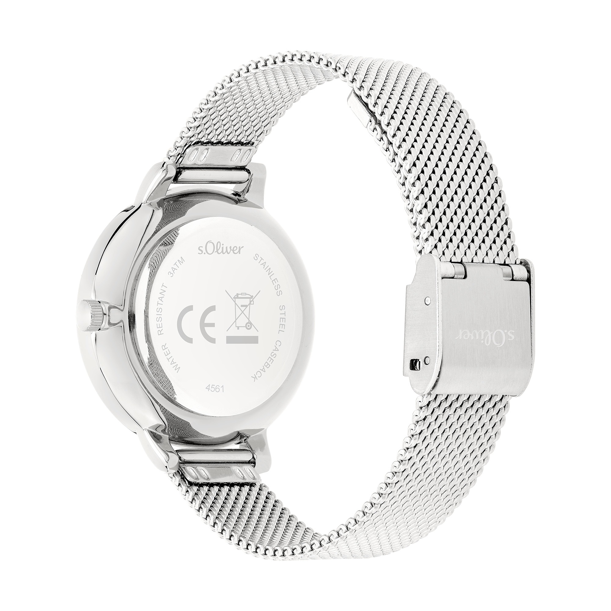 s.Oliver Quarzuhr »Lovely Time« Armbanduhr, Damenuhr, Edelstahlarmband, analog
