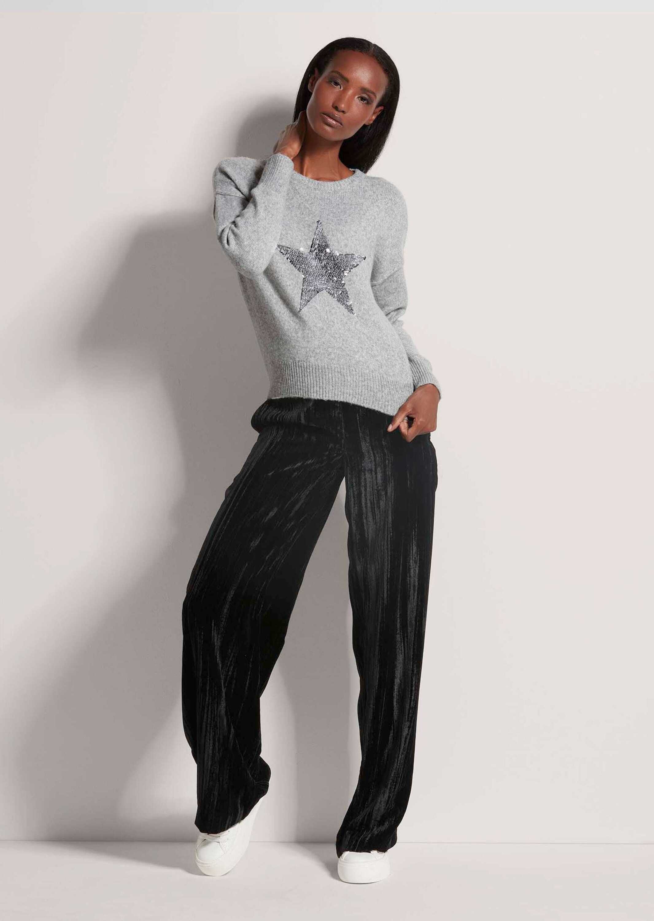 MADELEINE Longpullover "Pullover Rundhals-Pullover mit Stern" günstig online kaufen