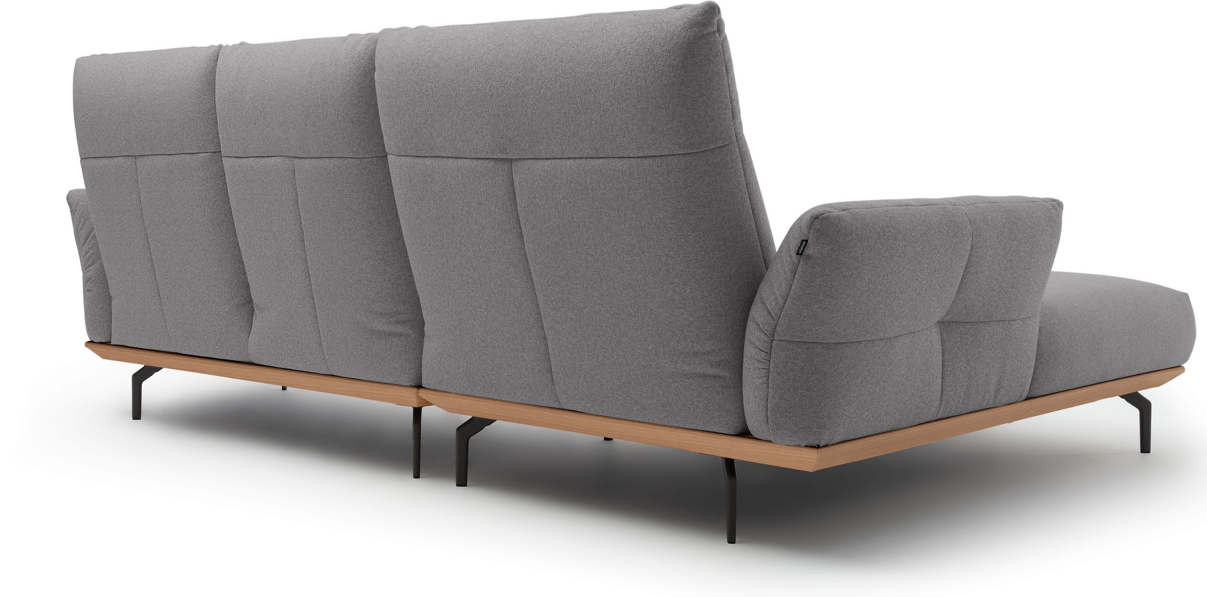 Creation BY ROLF BENZ Ecksofa »CR.460«, Sockel in Eiche, Alugussfüße in umbragrau, Breite 298 cm