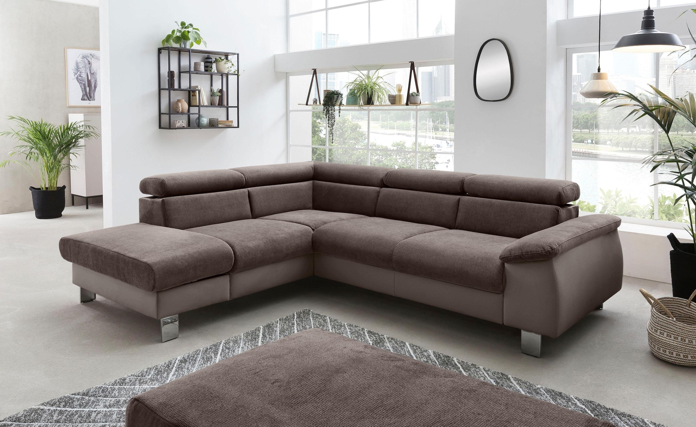 COTTA Polstergarnitur "Komaris L-Form", (Set), Set bestehend aus: Ecksofa m günstig online kaufen