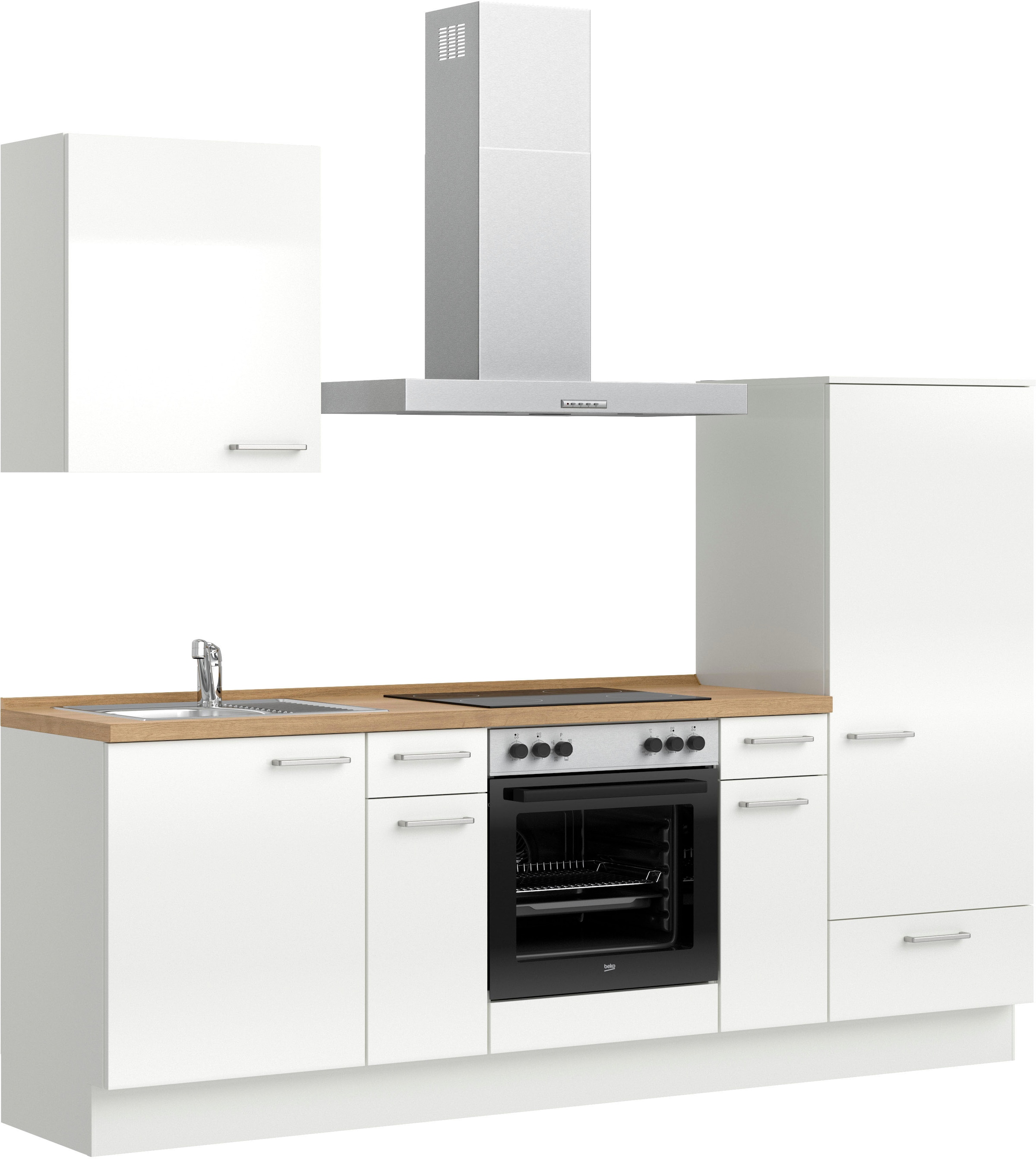 nobilia® Küchenzeile »"Flash I"« vormontiert, Ausrichtung wählbar, Breite 240 cm, wahlw. mit E-Geräten