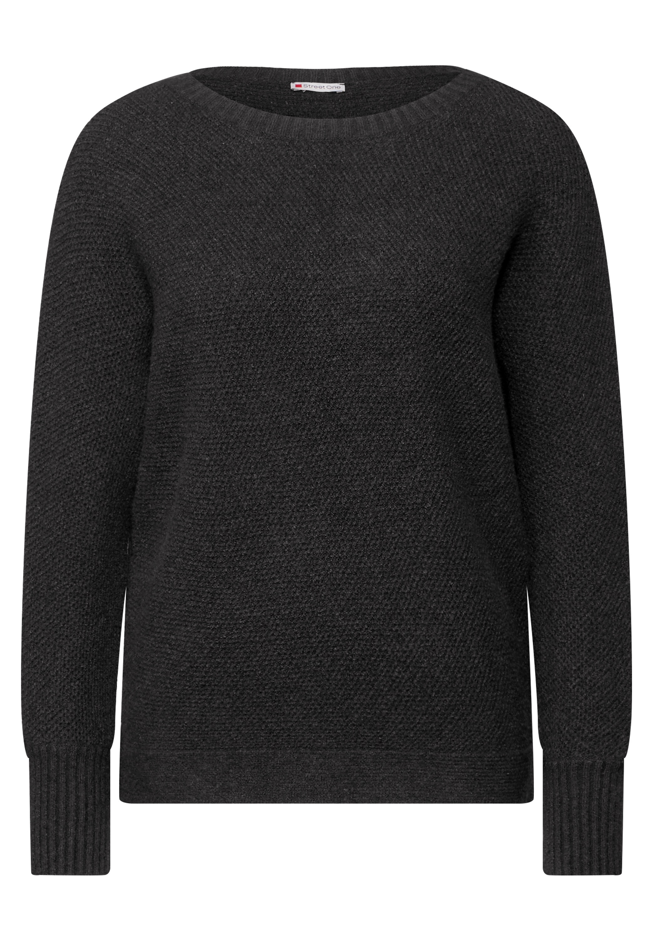 STREET ONE Strickpullover, mit Materialmix