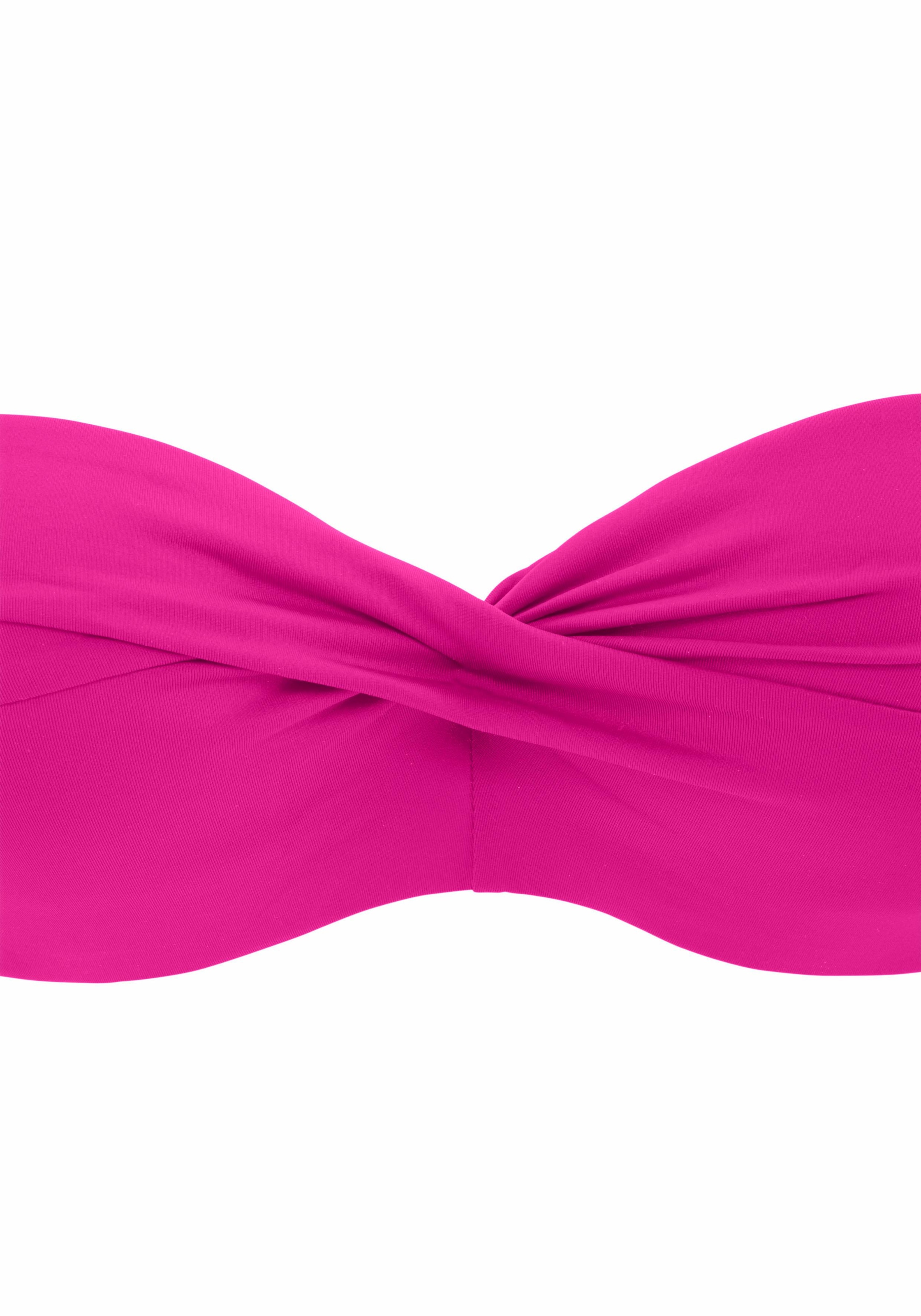 s.Oliver Bandeau-Bikini-Top »Spain«, in unifarben mit Wickeloptik