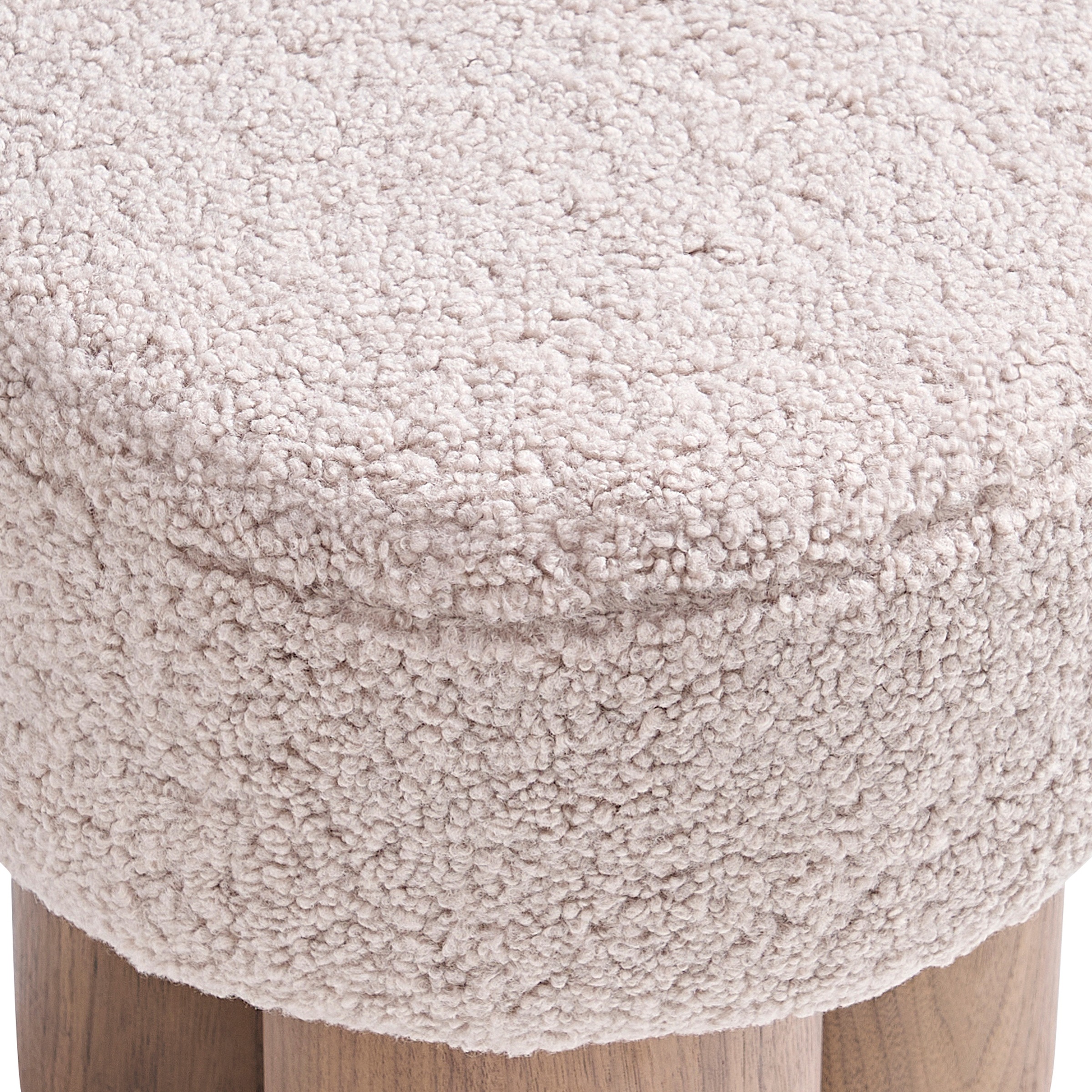 SalesFever Sitzhocker, (1 St.), mit Sitzfläche aus Teddyfell