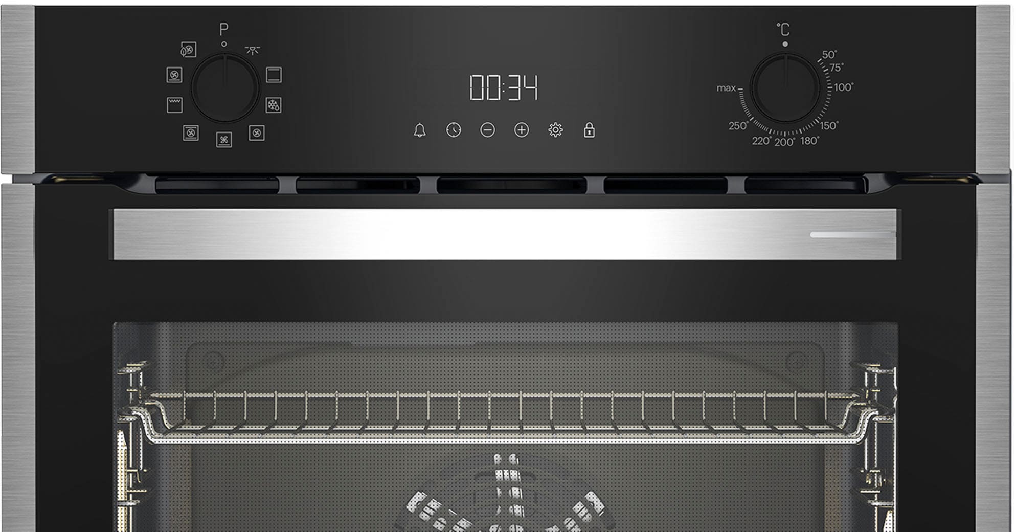 Grundig Einbaubackofen  »GEBM19301BC«, mit 2-fach-Teleskopauszug