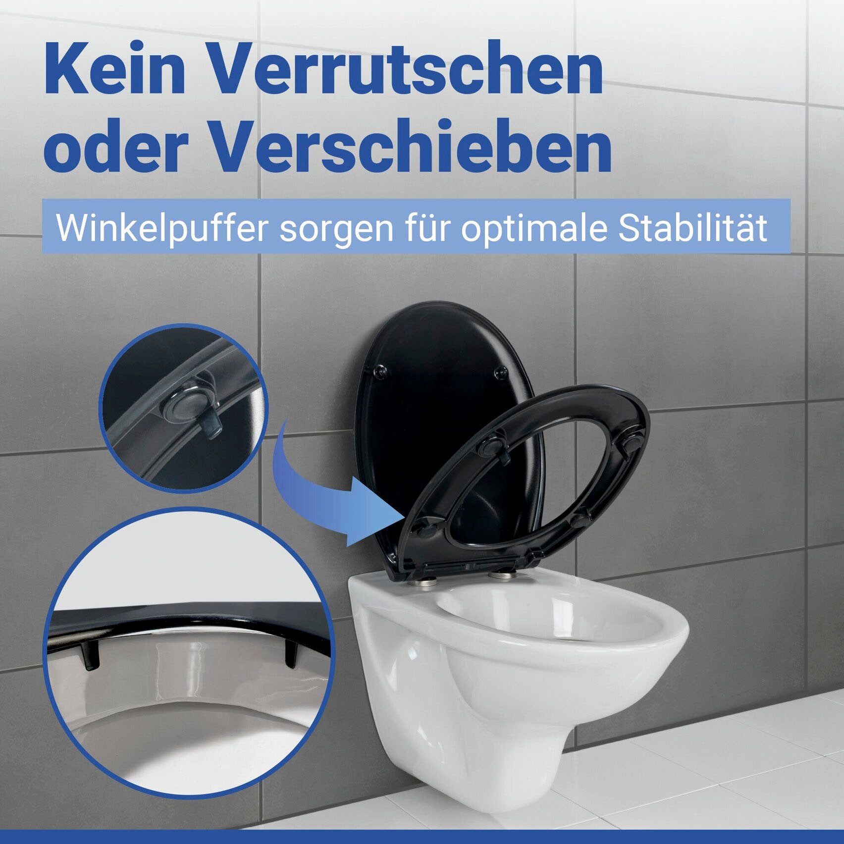 WENKO WC-Sitz »Rieti« strapazierfähiger Toilettensitz, belastbar bis 350 kg, Absenkautomatik