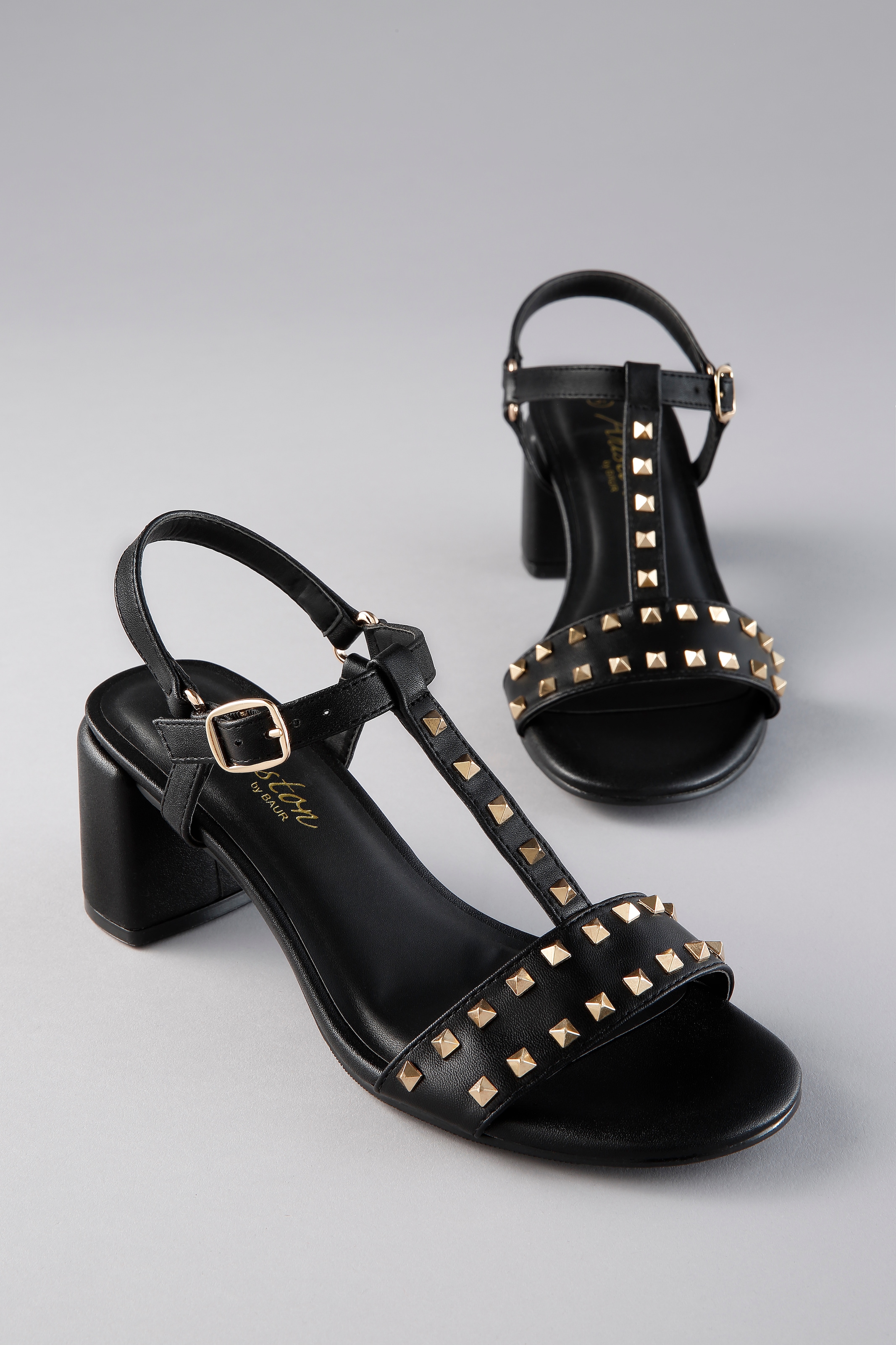 Aniston SHOES Riemchensandalette Sommerschuh, Blockabsatz, Nietenverzierung günstig online kaufen