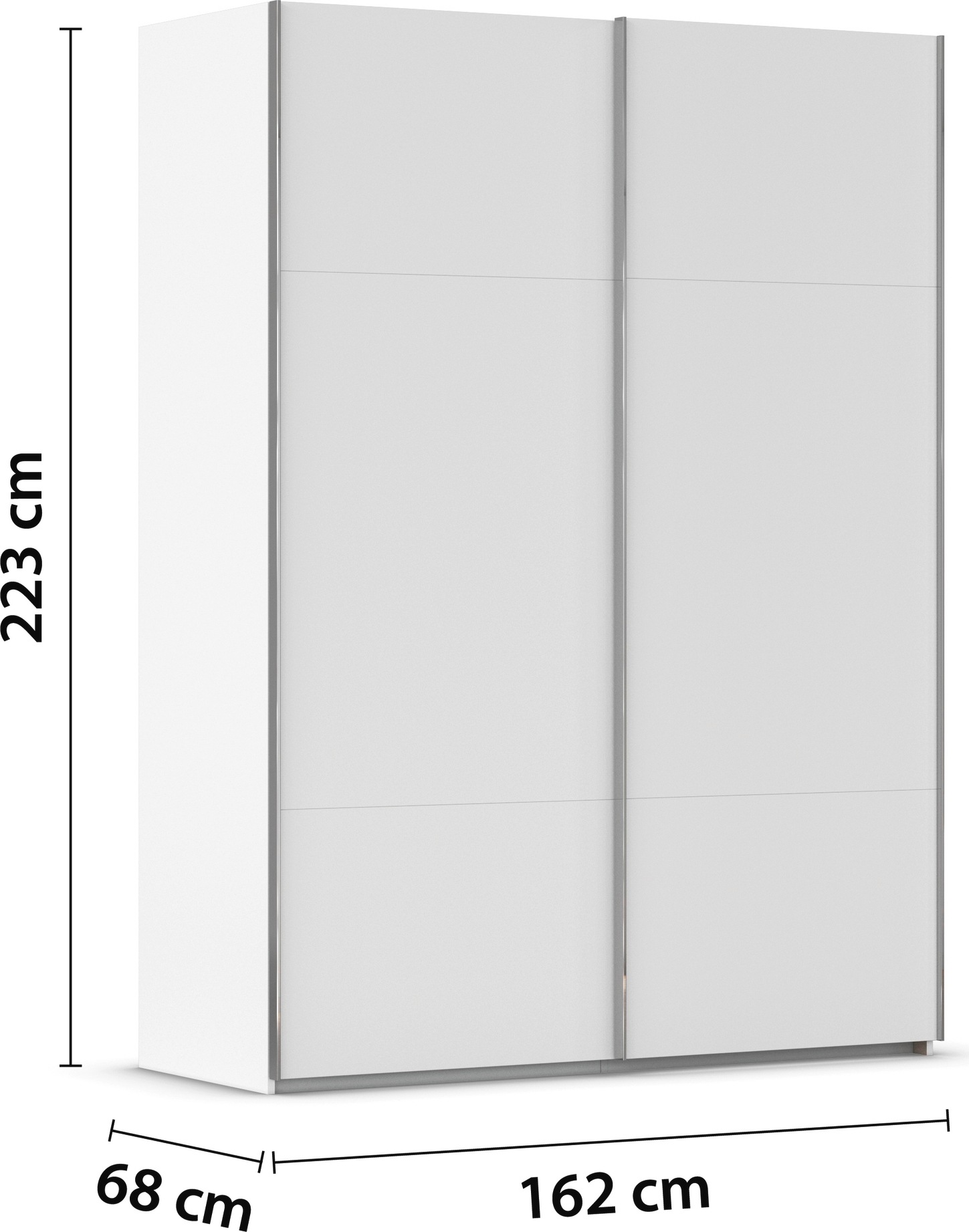 rauch Schwebetürenschrank »Kleiderschrank Schrank Garderobe Schlafzimmerschrank CONTIDO«, (in 3 verschiedenen Ausstattungen BASIC/CLASSIC/PREMIUM), aus hochwertigem Material in 6 Breiten 2 Griff-Farben MADE IN GERMANY