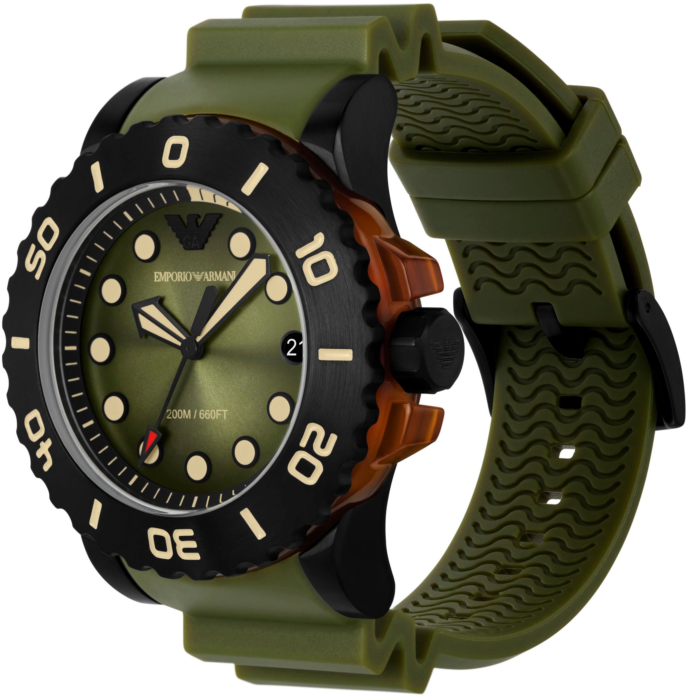 Emporio Armani Quarzuhr »AR11440«, Armbanduhr, Herrenuhr, Datum, bis 20 bar wasserdicht