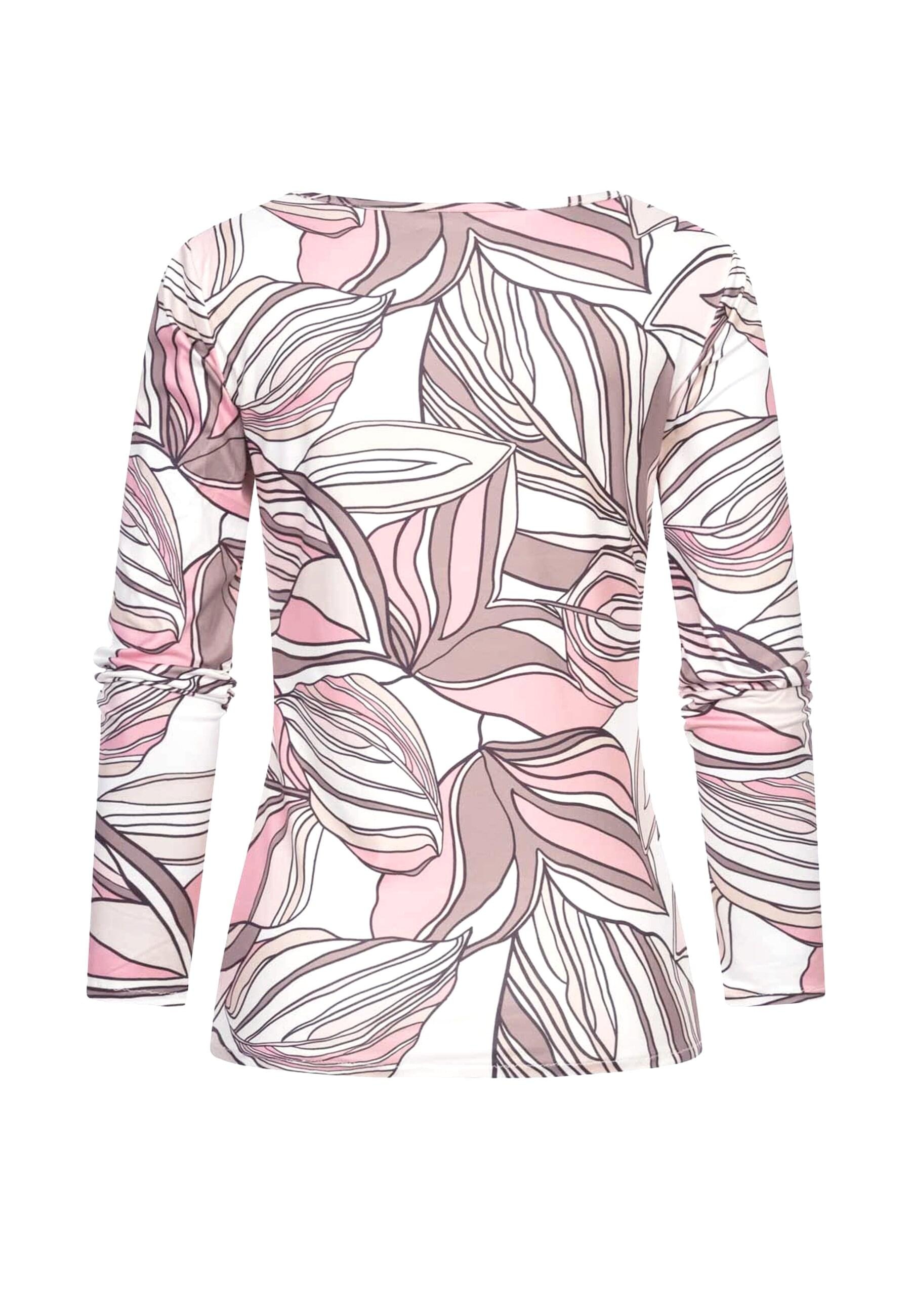 CLOUD 5IVE Longsleeve »CLOUD 5IVE Langarm Top mit Blätter Print«, (1 tlg.)