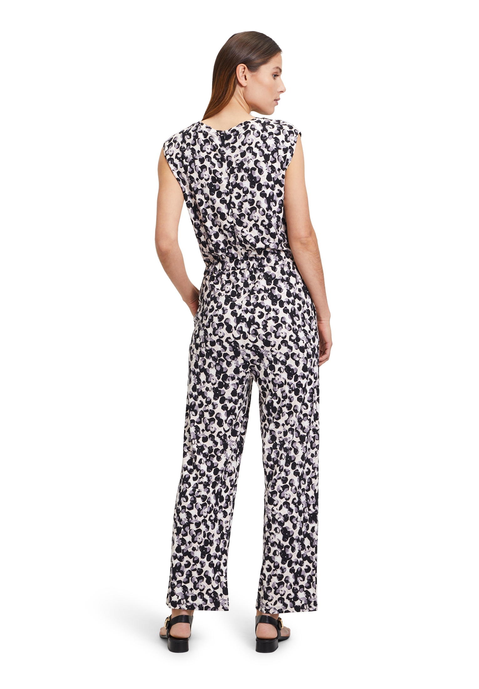 Betty&Co Overall »Betty & Co Jumpsuit mit Rundhalsausschnitt«, (1 tlg.), Druck