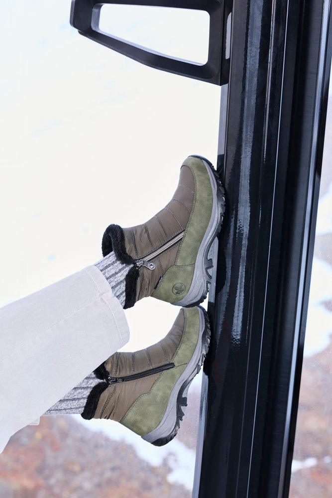 Rieker Winterboots  Winterstiefelette, Snowboots mit Reißverschlüsse und Warmfutter