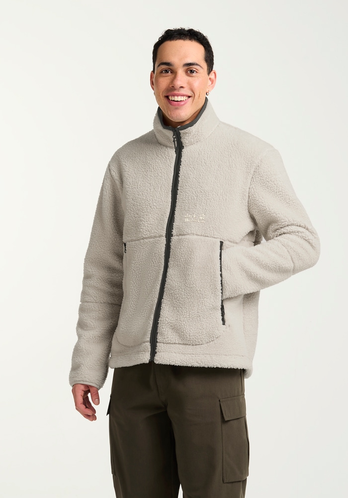 Jack Wolfskin Fleecejacke "STONE LITE JKT M" Sherpa-Fleecejacke, weich, wärmend