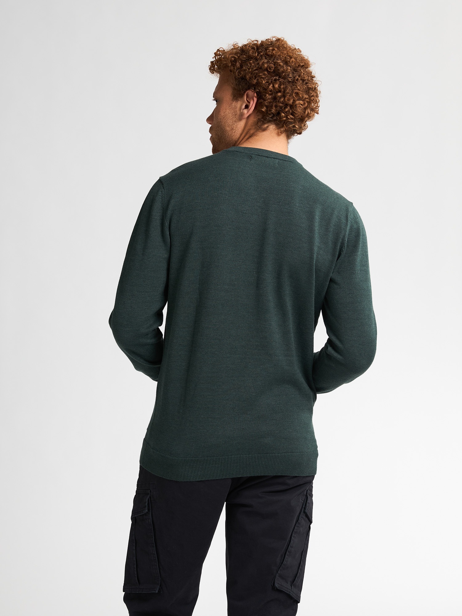 Petrol Industries V-Ausschnitt-Pullover »V-Neck Basi«, Materialmix mit Baumwollanteil
