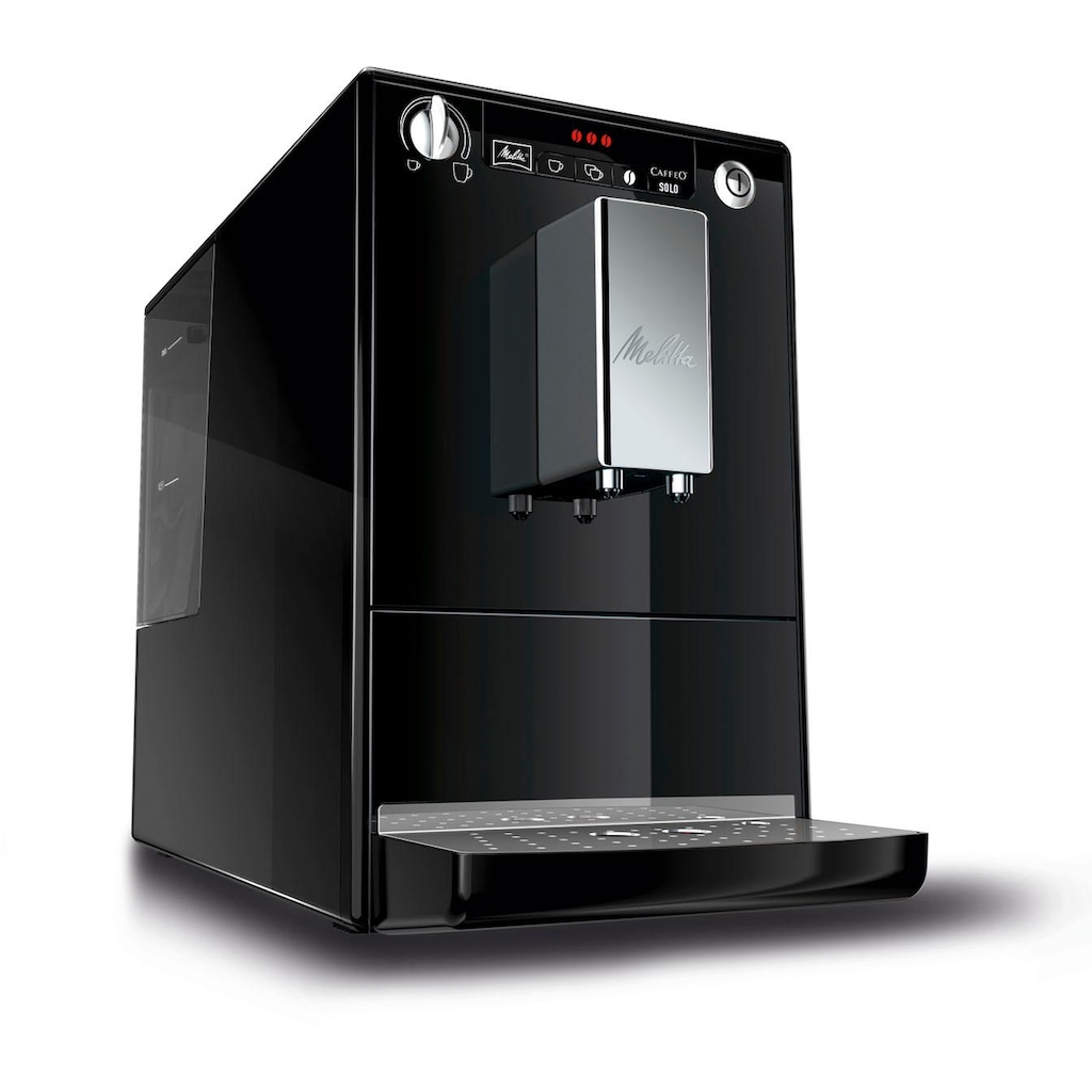 Melitta Kaffeevollautomat »Solo® E950-201, schwarz«, Perfekt für Café crème & Espresso, nur 20cm breit