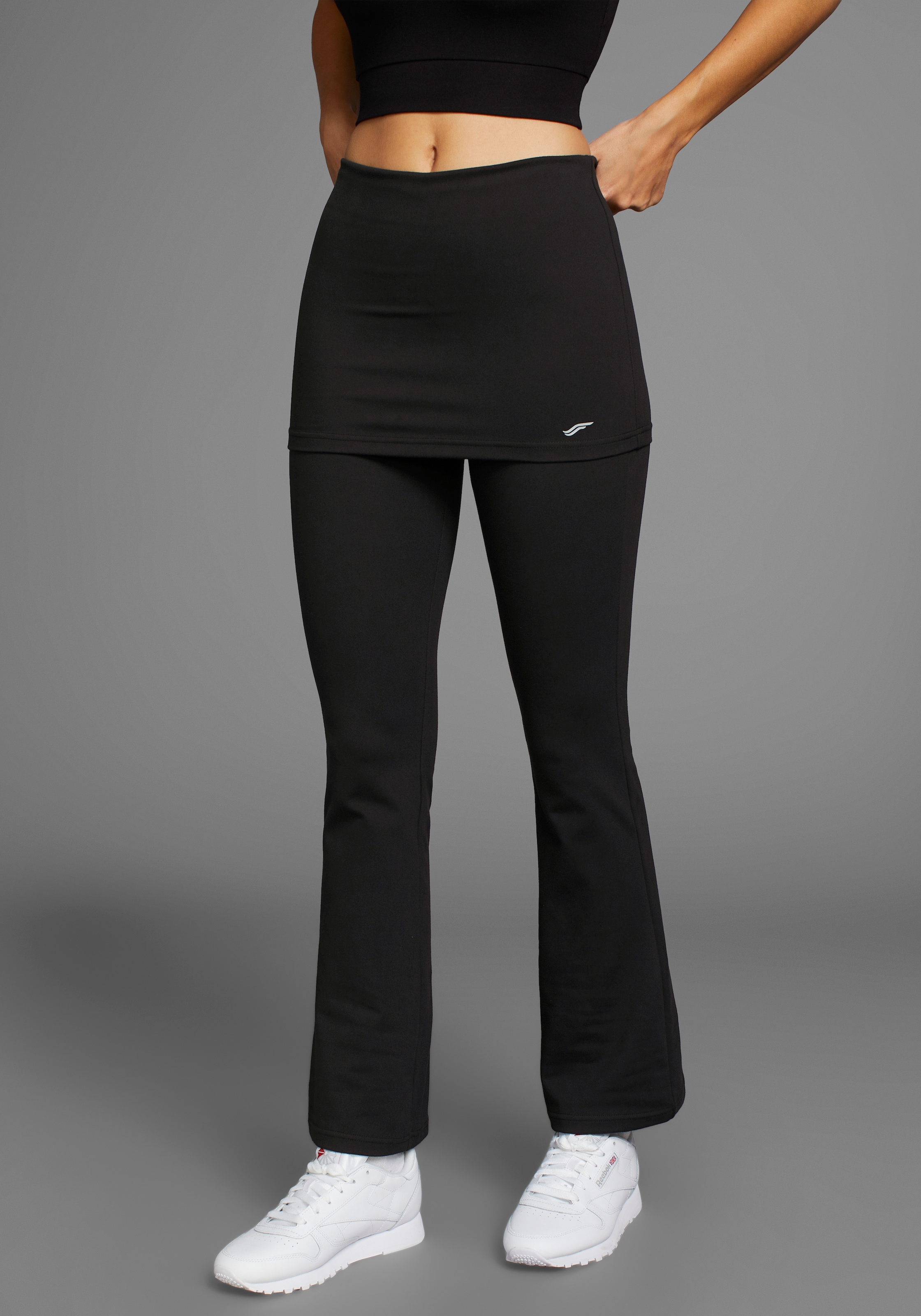 FAYN SPORTS Jazzpants »Jersey Leggings«, mit angenähtem Rock