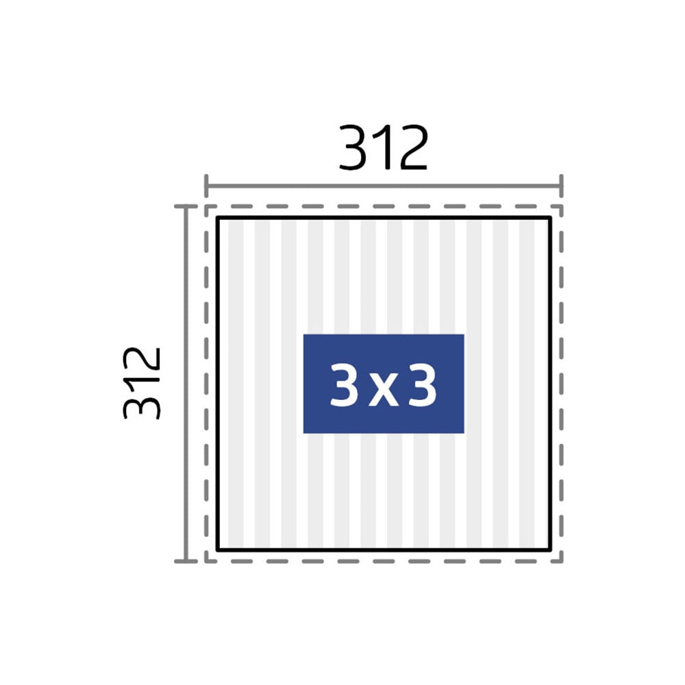 Biohort Pergola »3x3 m, verschiedene Farben«, 312x312x264 cm, ausgezeichnet mit dem Red Dot Design Award