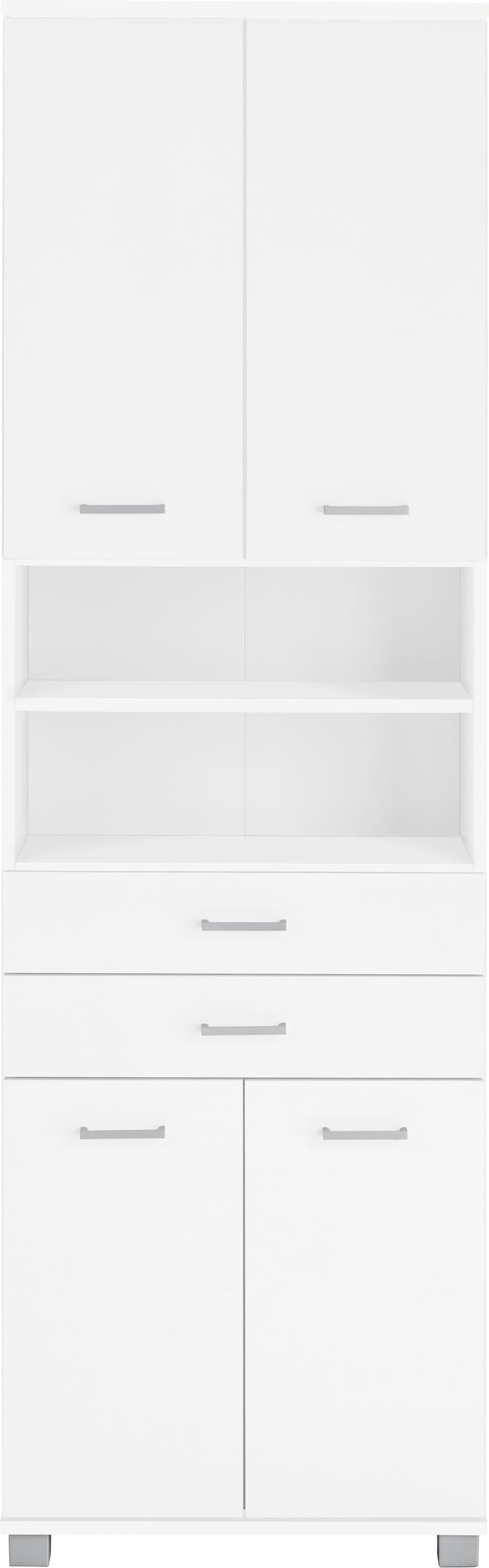 Schildmeyer Hochschrank »Mobes«, Breite/Höhe: 59,8/193,7 cm, Badschrank mit 2 breiten Schubkästen