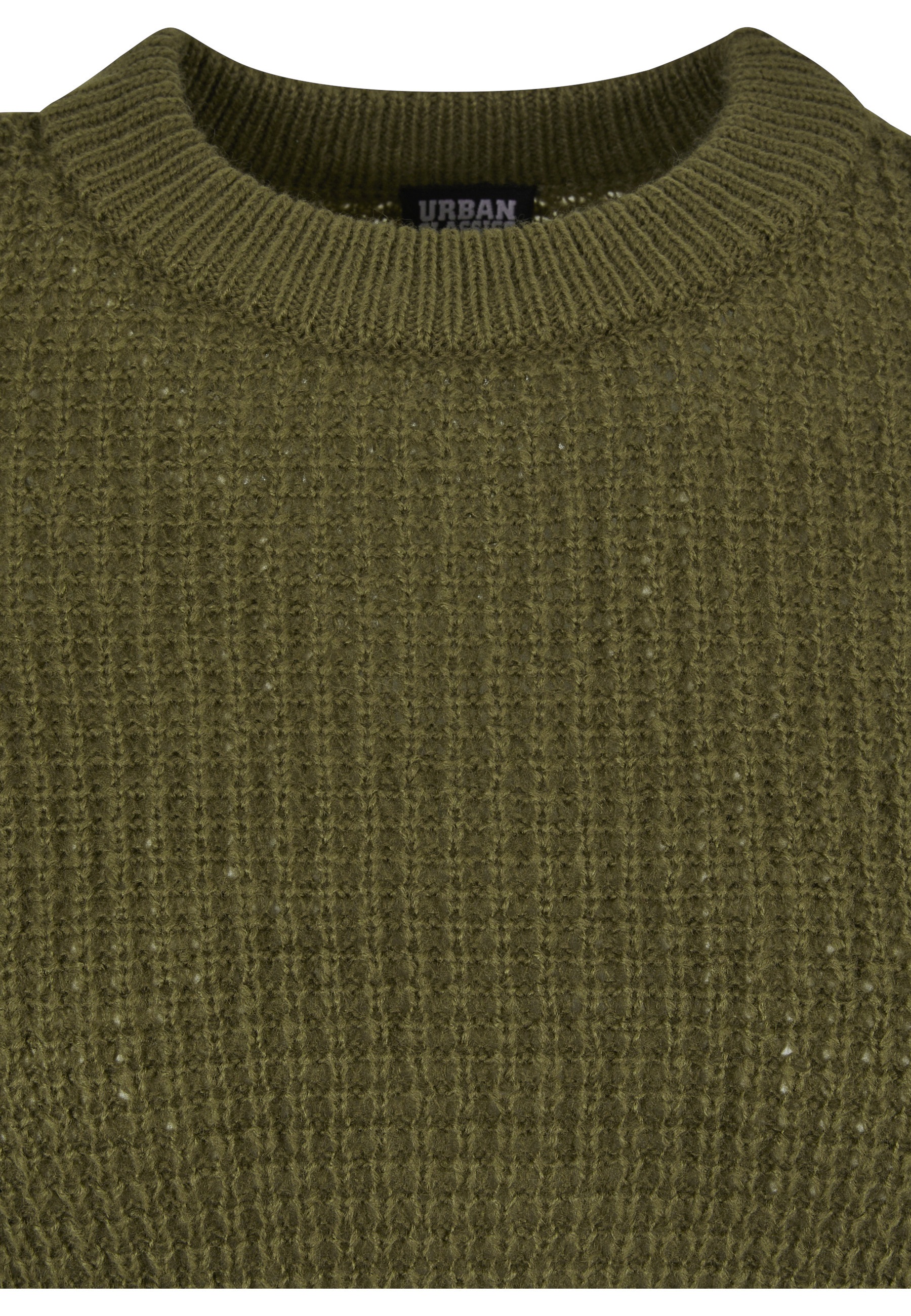 URBAN CLASSICS Sweater »Urban Classics Damen Ladies Short Waffle Sweater«, 1 Stk.
