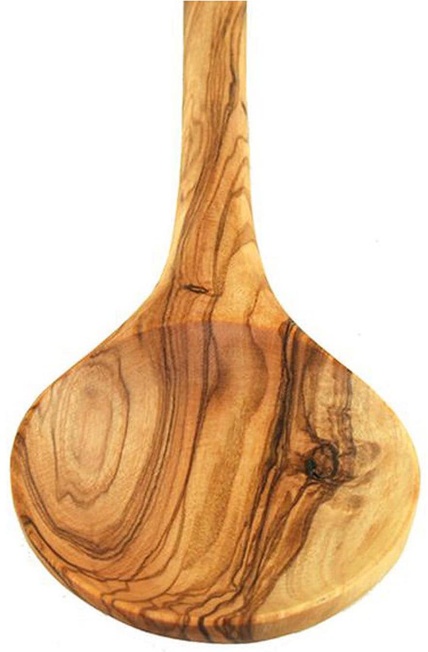 Olivenholz-erleben Kochbesteck-Set »aus naturbelassenem Olivenholz«, (Set, 4 tlg., Kochlöffel, Pfannenwender, 2tlg. Salatbesteck), Schonend zu Pfannen & Töpfen, nachhaltig, geschmacksneutral