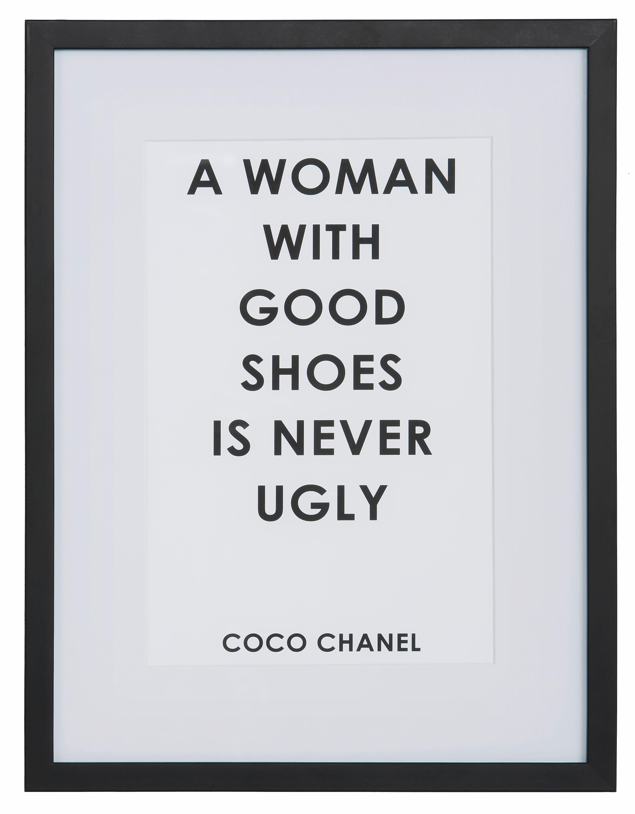 Leonique Bild "Zitat Coco Chanel", Schriftzug-Schriftzüge-Motivationsbilder günstig online kaufen