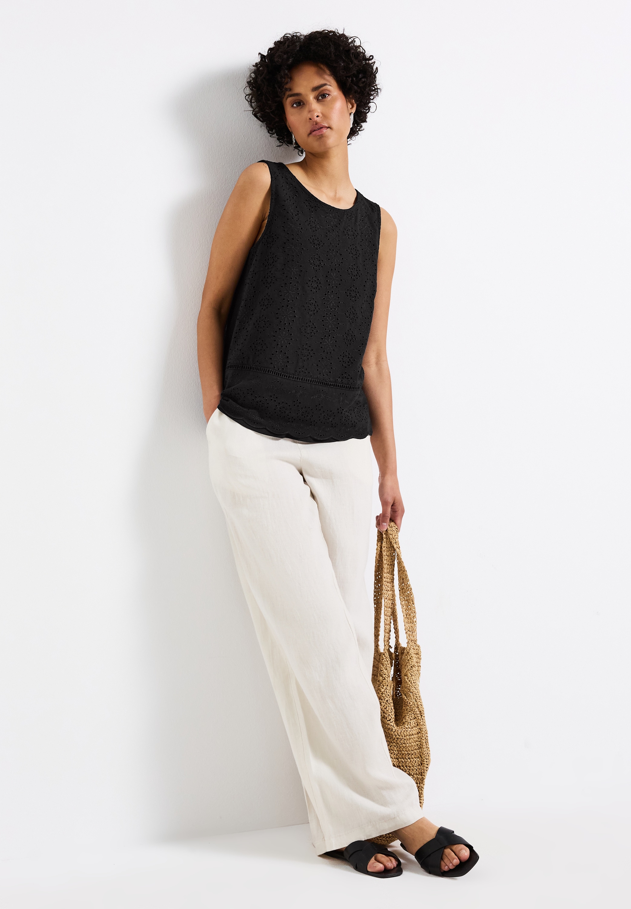 STREET ONE Shirttop, mit Zierstickerei
