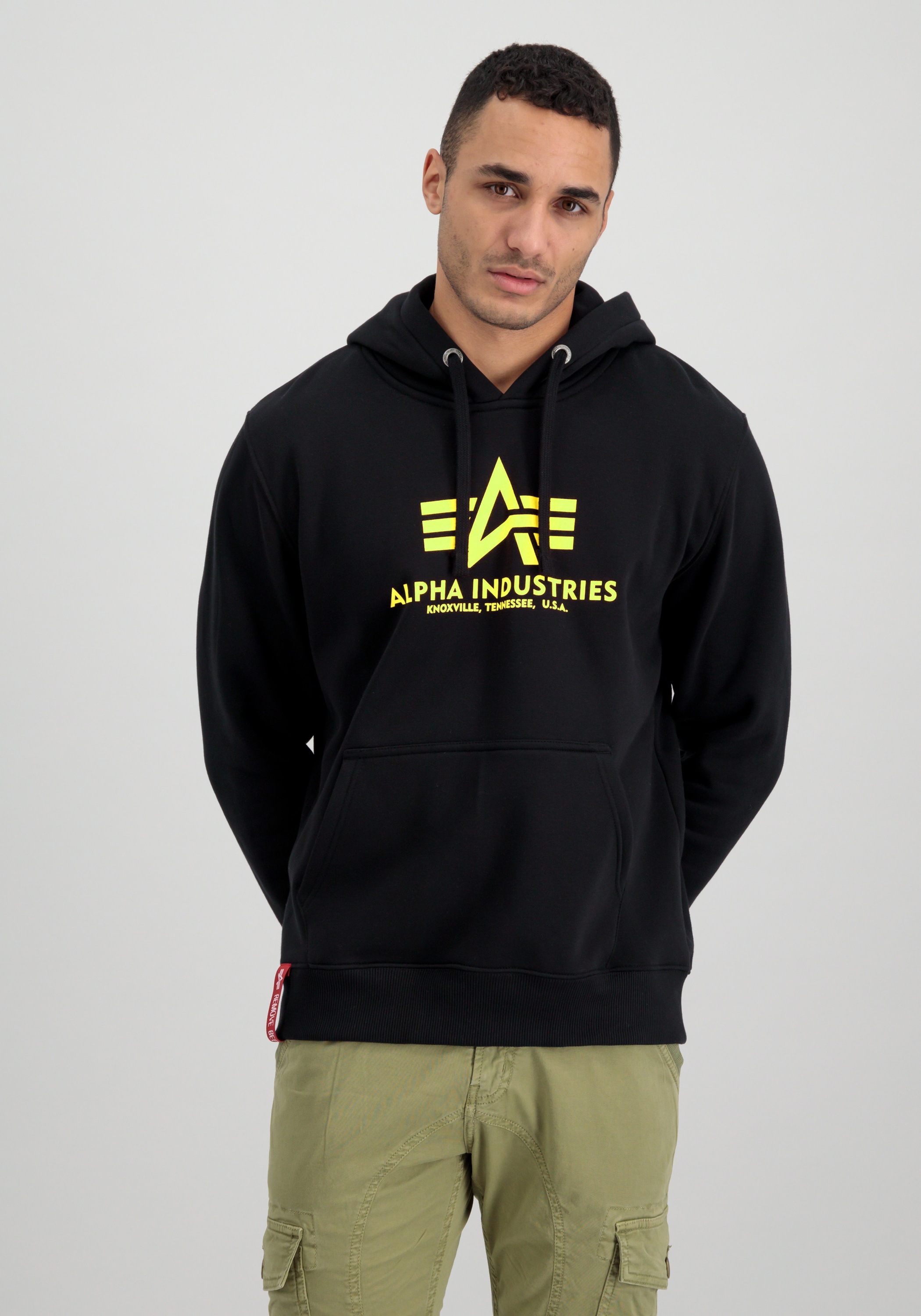 Alpha Industries Hoodie »Alpha Industries Men - Hoodies Basic Hoodie Neon Print«