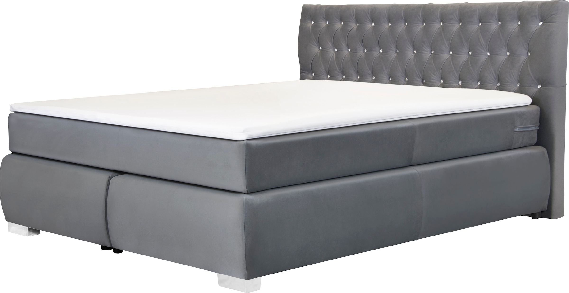Leonique Boxspringbett »Rumba«, Taschenfederkern-Matratze in Härtegrad 3, in 4 Breiten, incl. Topper