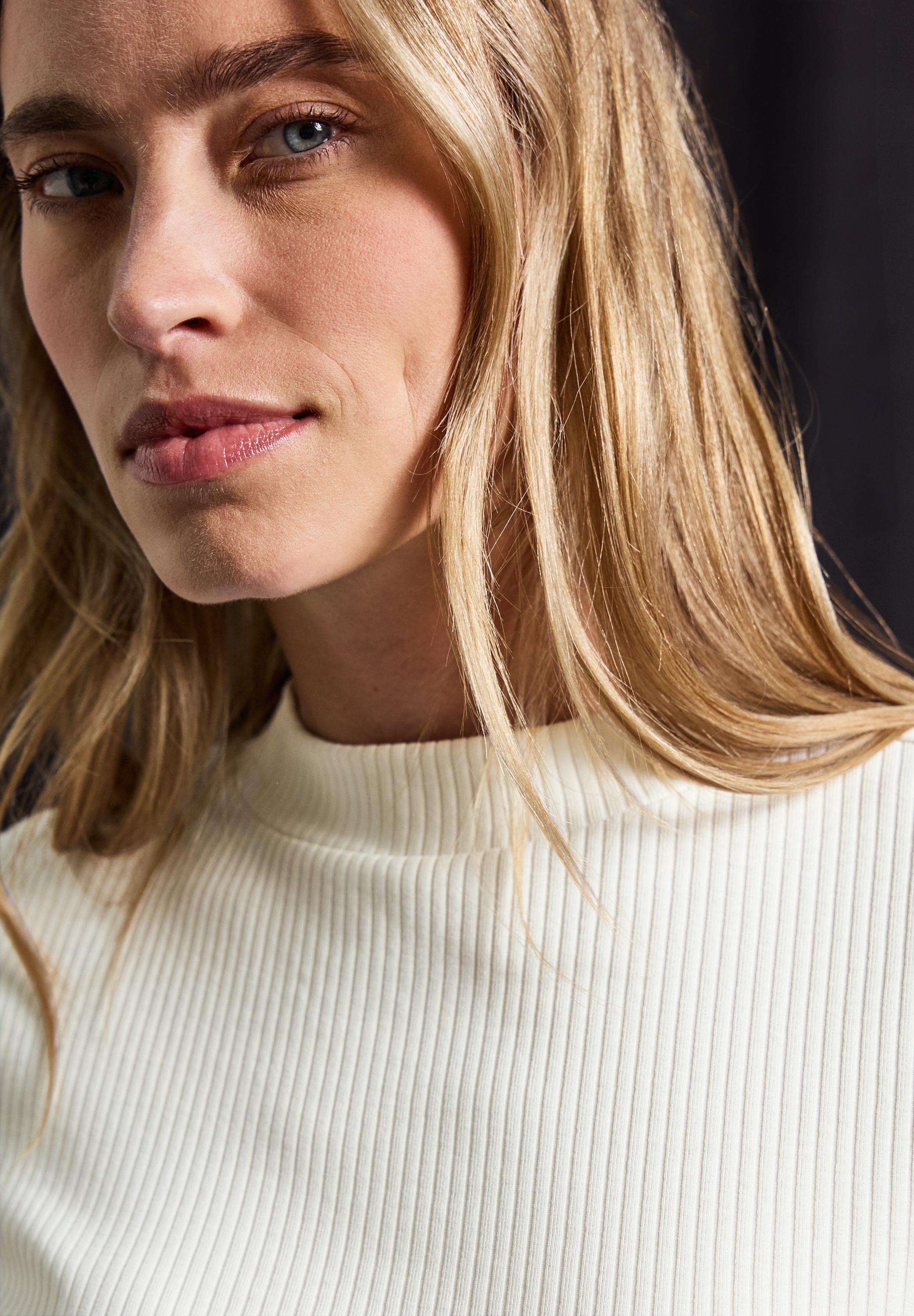 Thumbnail - STREET ONE T-Shirt mit Rippstruktur, Sommershirt