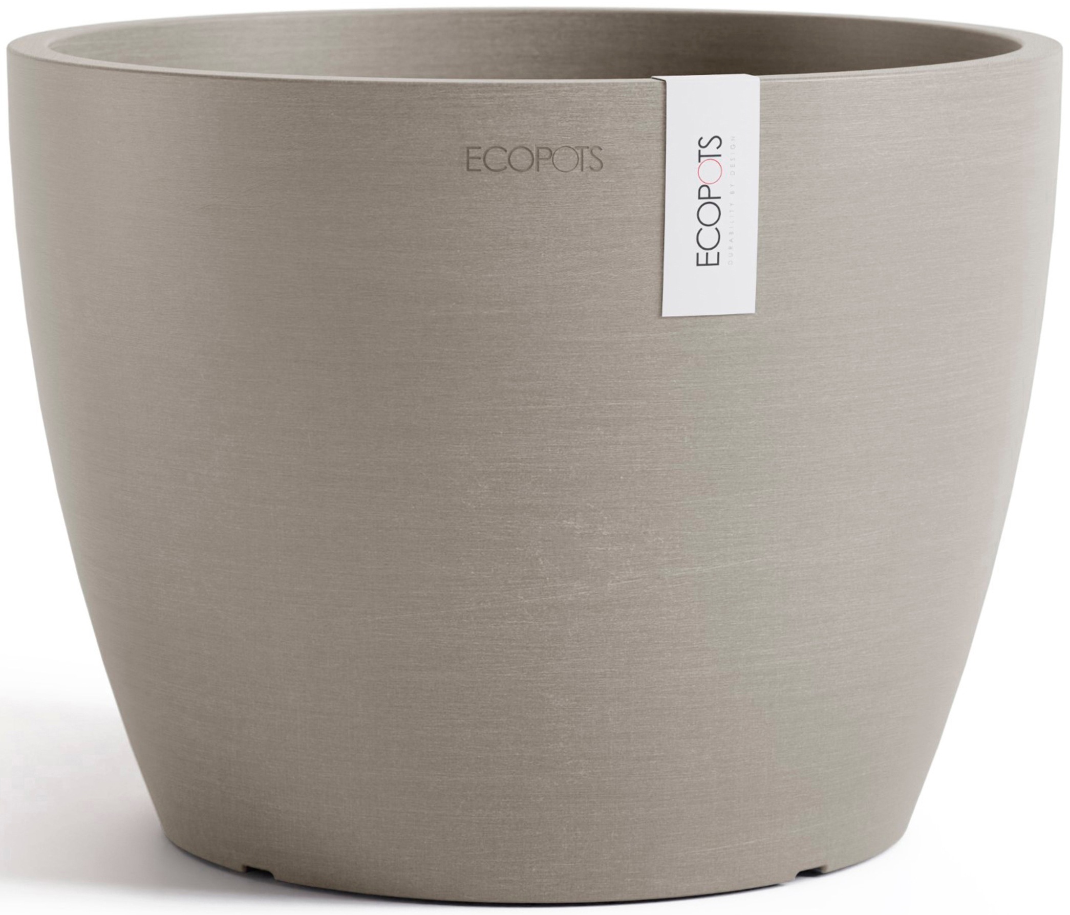 ECOPOTS Blumentopf »Stockholm 24 Taupe«, für innen und außen: frostsicher, bruchsicher und lichtbeständig