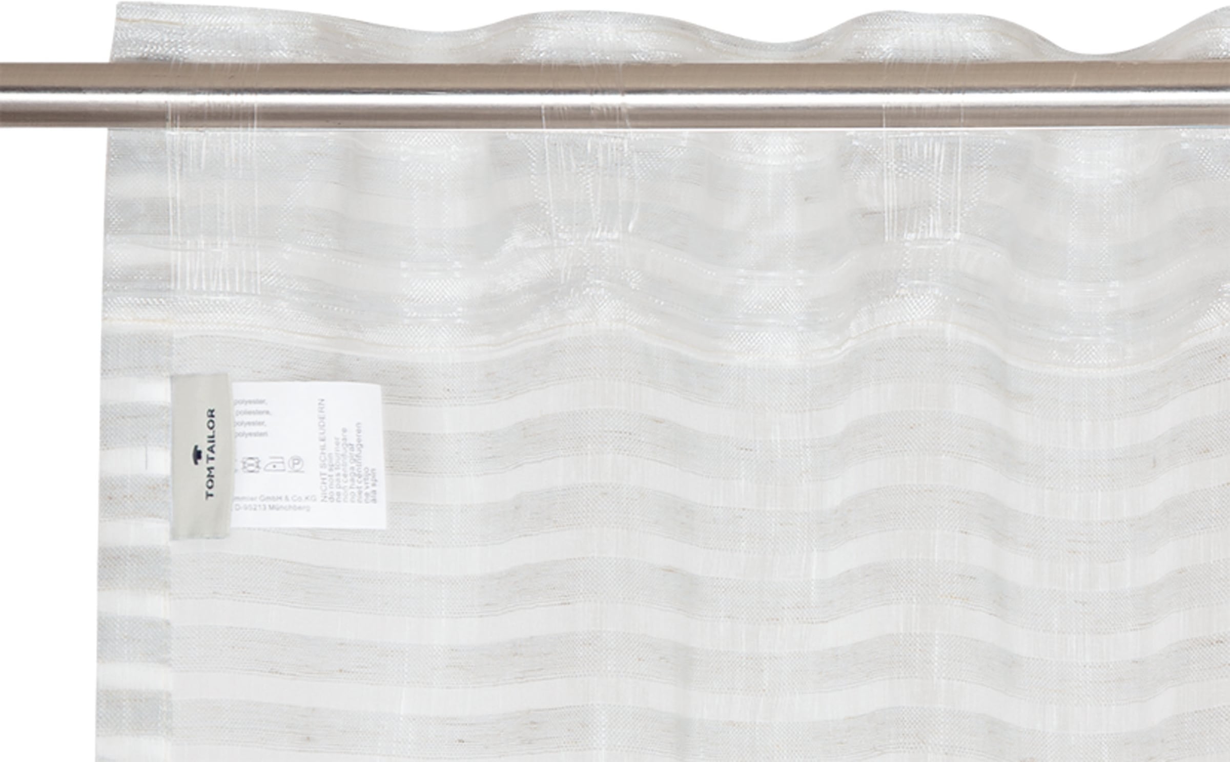 TOM TAILOR »Natural transparent BAUR Stripe«, (1 Vorhang | HOME St.)