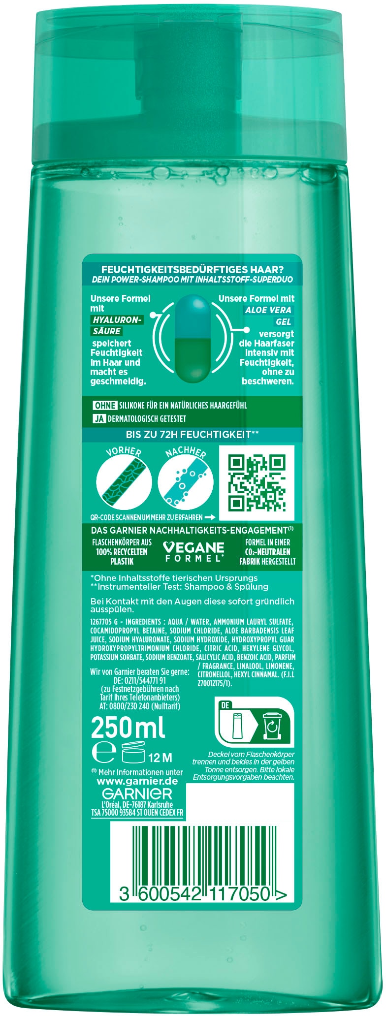 | Bomb BAUR Shampoo«, Hydra »Garnier Haarshampoo 6 Fructis tlg.) (Set, Aloe GARNIER