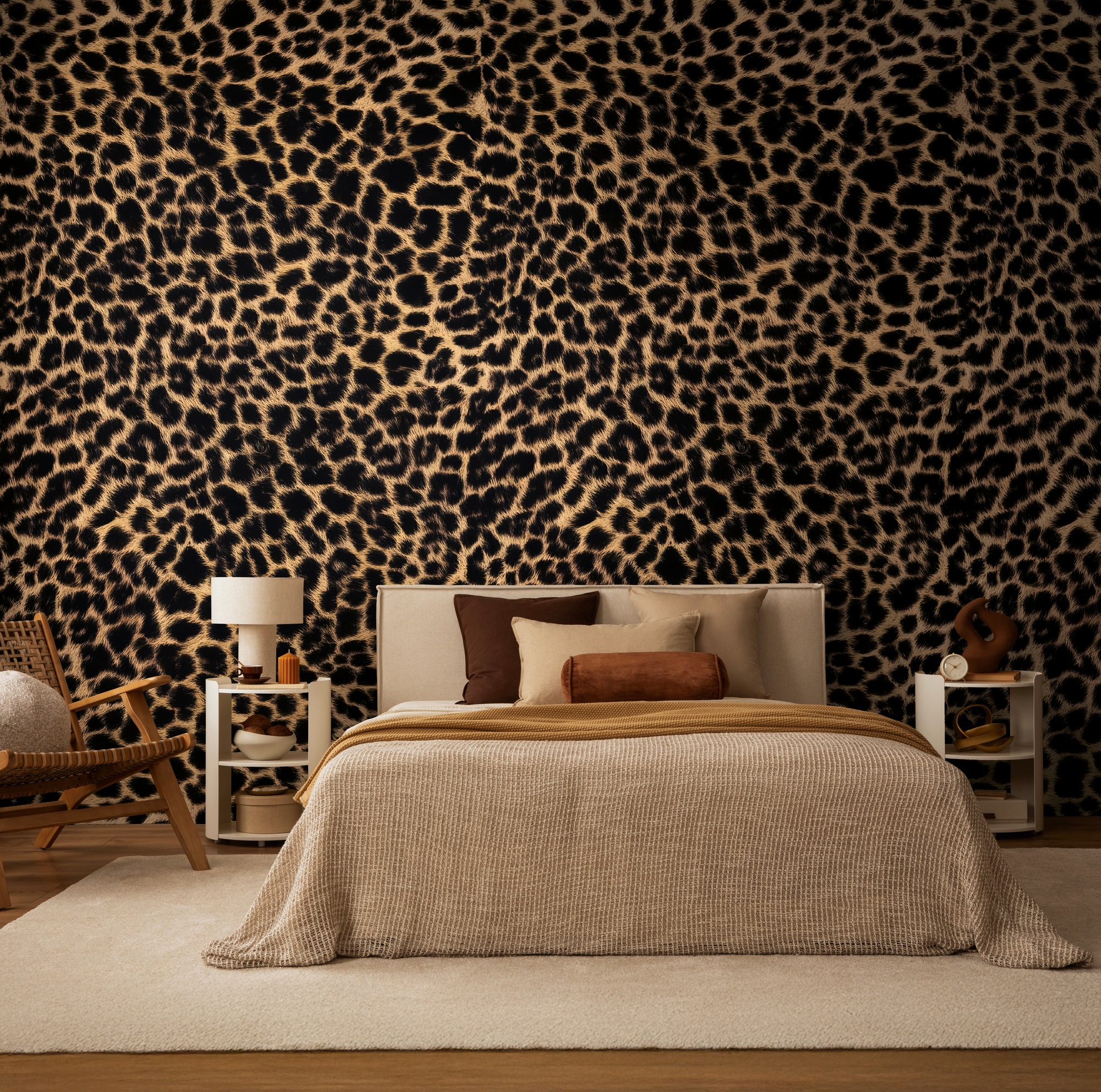 living walls Fototapete »The Wall 4 Eyecatcher – Luxuriöses Leopardenmuster Vlies-Fototapete« Motiv | matt leicht strukturiert Luxuriöses Leopardenmuster mit ausdrucksstarker Wirkung