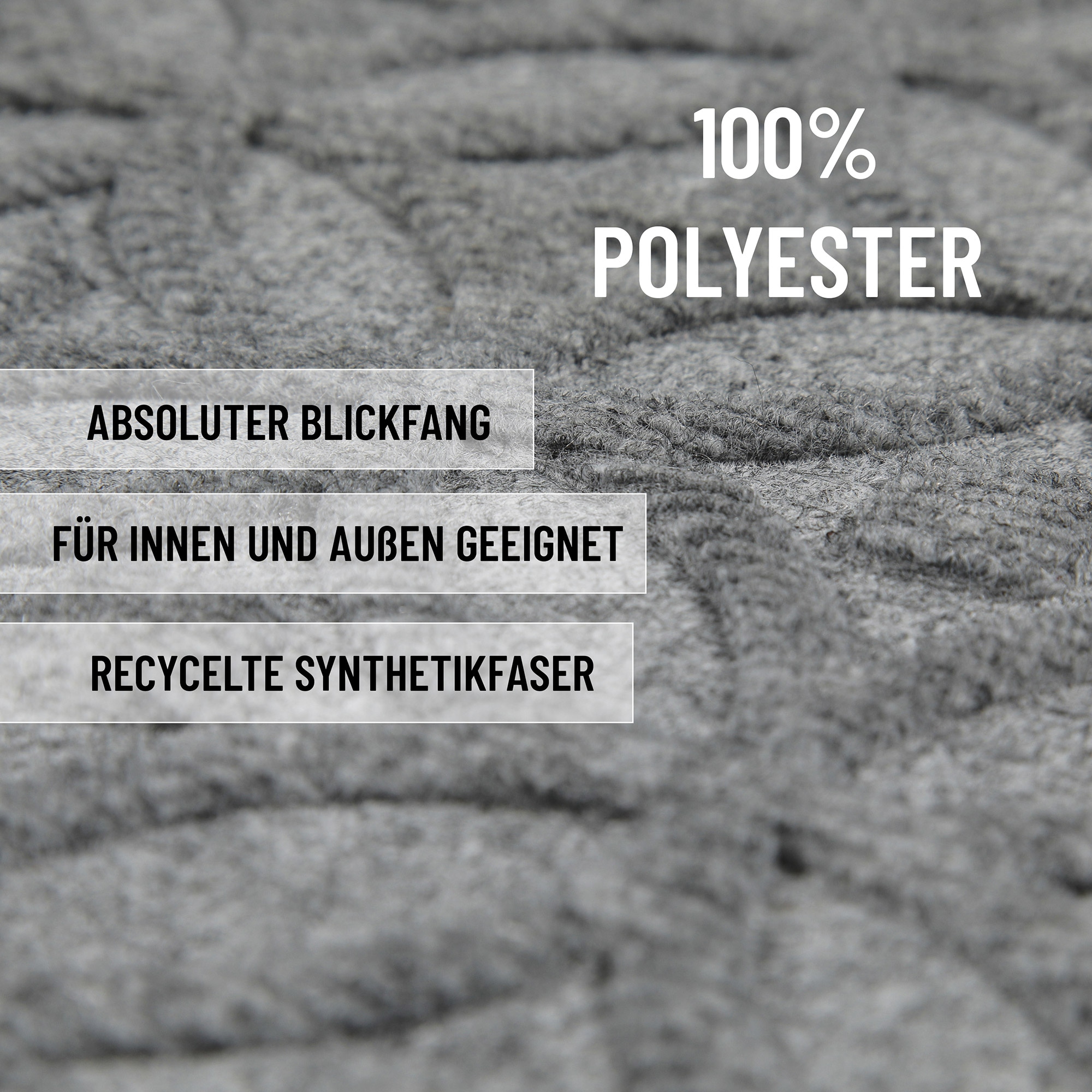 Wecon home Fußmatte »Midnight Mosaic«, rechteckig, 4 mm Höhe, pflegeleicht, rutschfest, Ornamente, Innen & Außen, Schmutzfangmatte