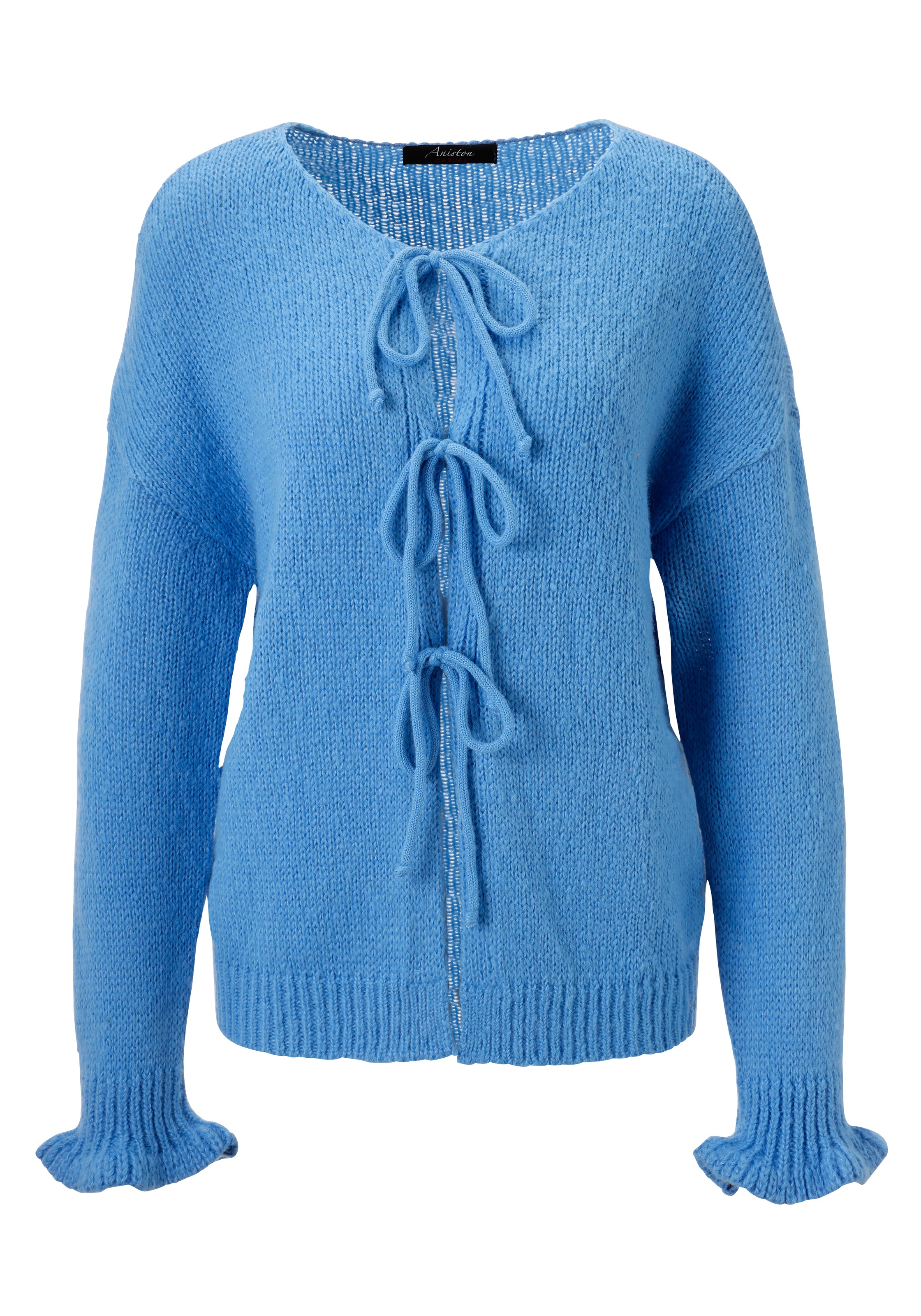 Aniston CASUAL Strickjacke, mit trendigen Bindebändern zu schließen - NEUE KOLLEKTION
