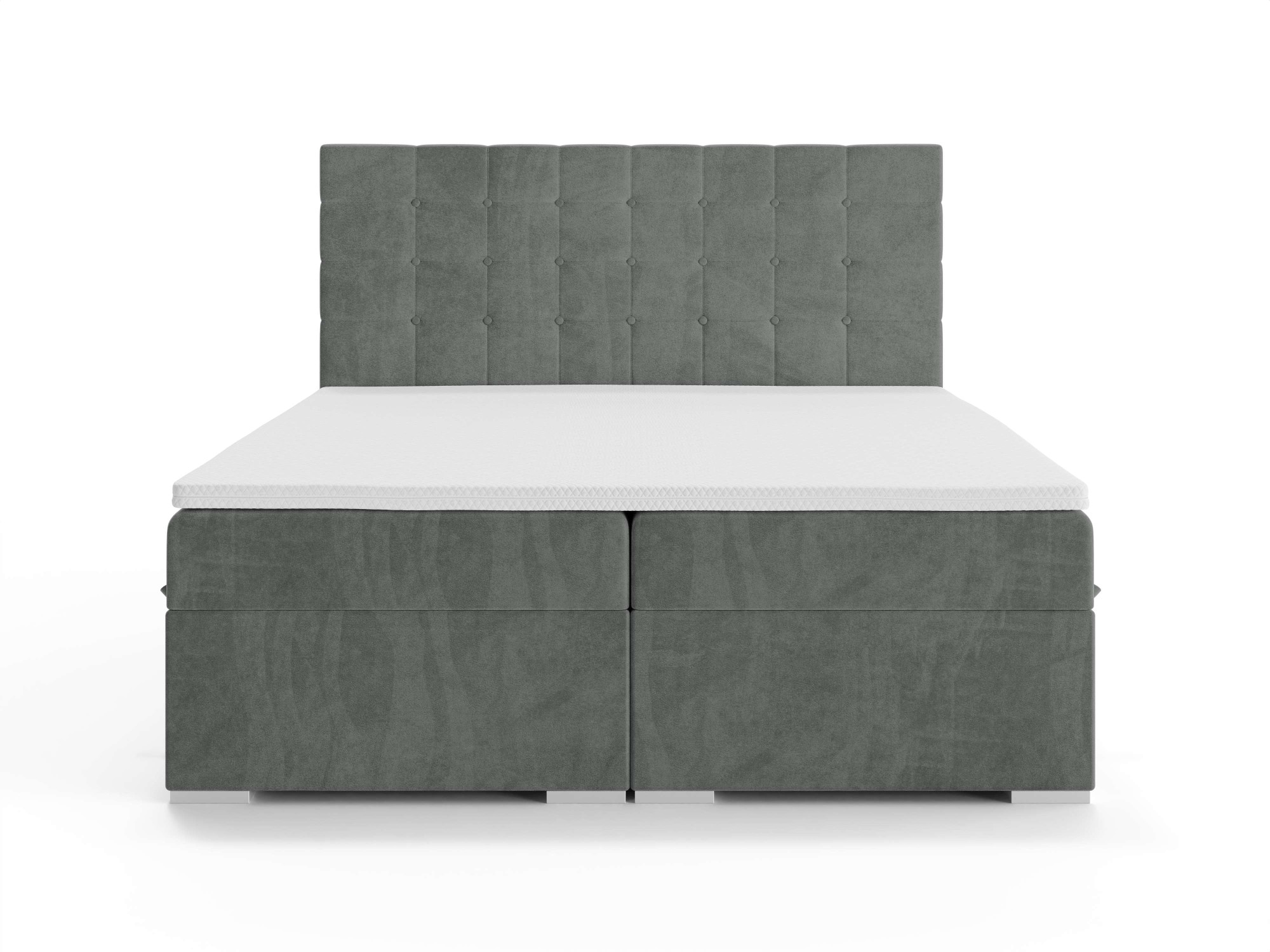 INOSIGN Polsterbett »Semla mit Matratze und Topper, in 3 Breiten (140, 160 und 180 cm)«, Boxspringbett mit Kopfteil, Bettkasten, Matratze (BFK/TFK) und Topper