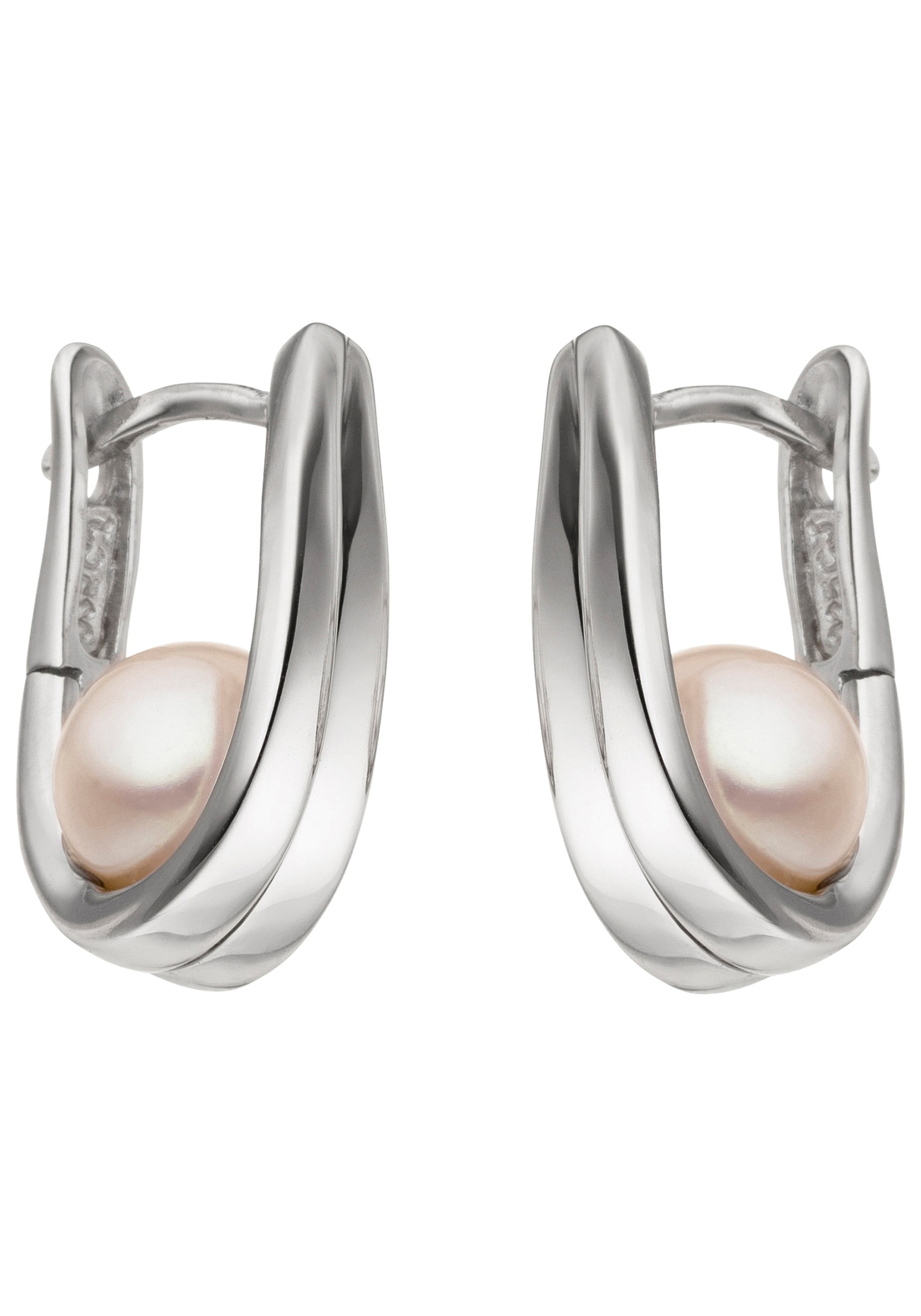 JOBO Perlenohrringe »Ohrringe Silberohrringe 15 mm« 925 Silber mit Perlen