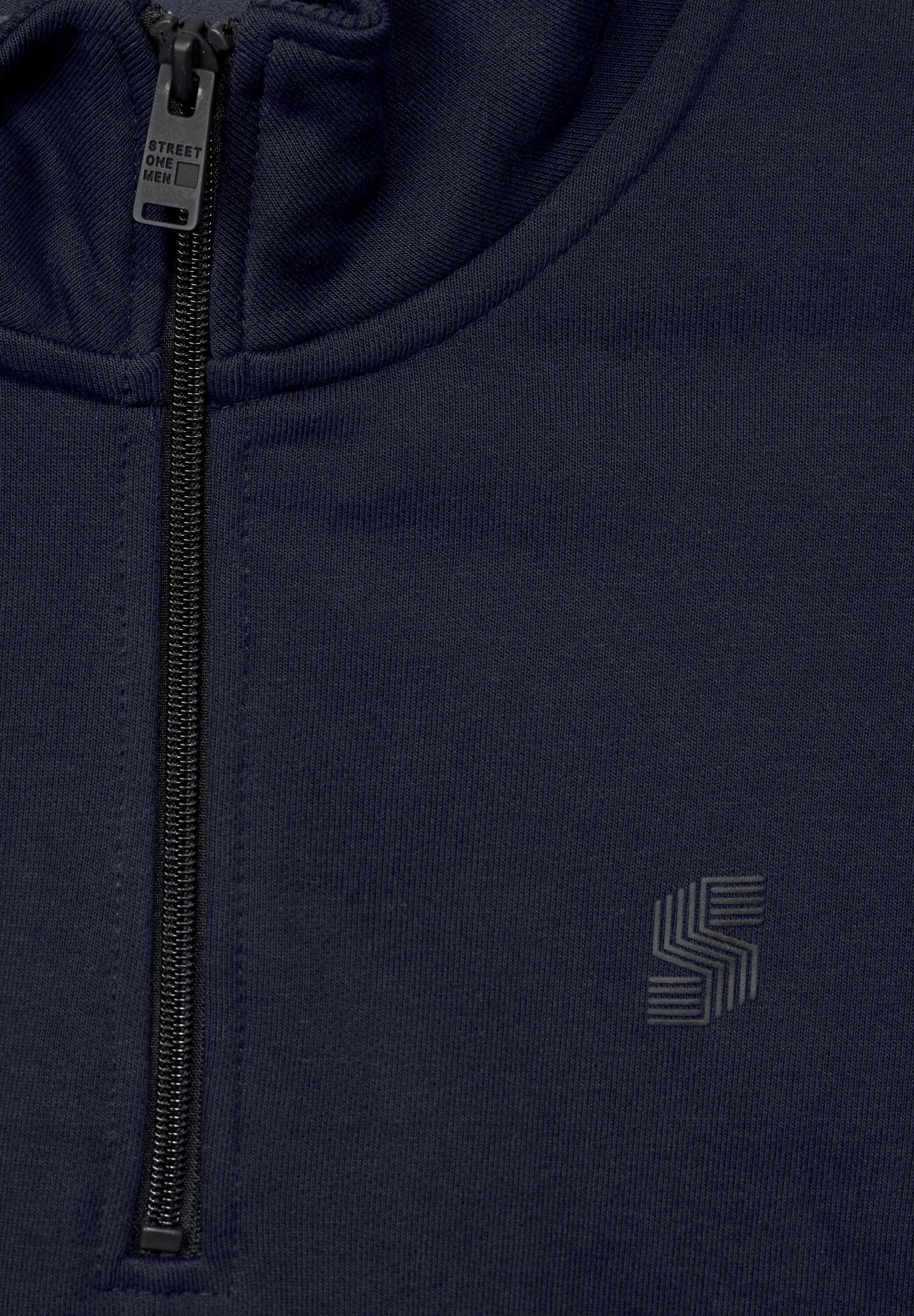 STREET ONE MEN Sweatshirt, mit Stehkragen