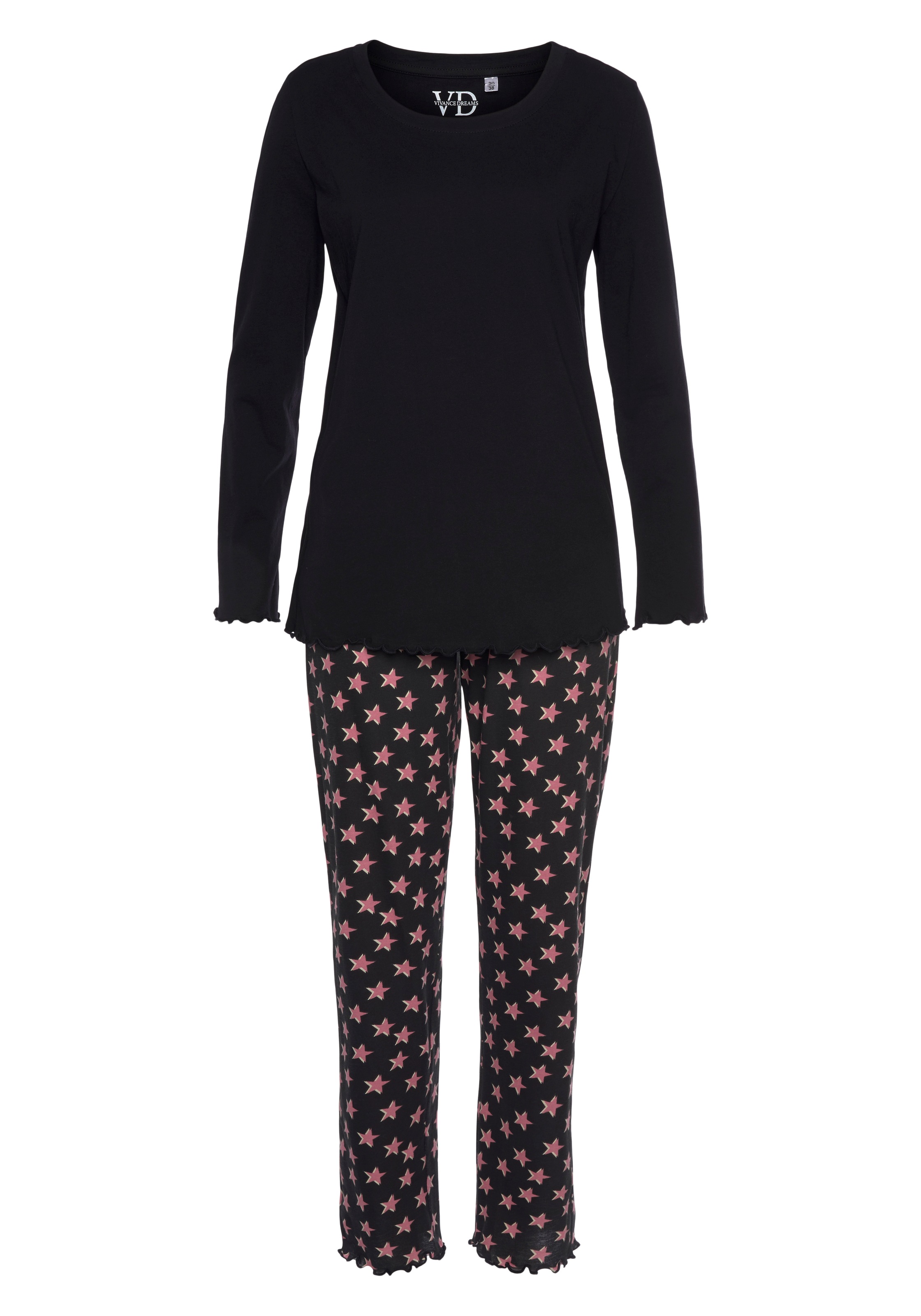 Vivance Dreams Pyjama 2 Stk. tlg., mit Sternchen-Druck günstig online kaufen