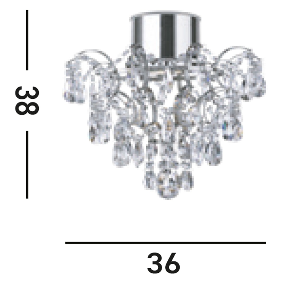 Searchlight Deckenleuchte »Belle Chandelier  - Chrome Metal & Clear Crystal« GU10 1 Stk.