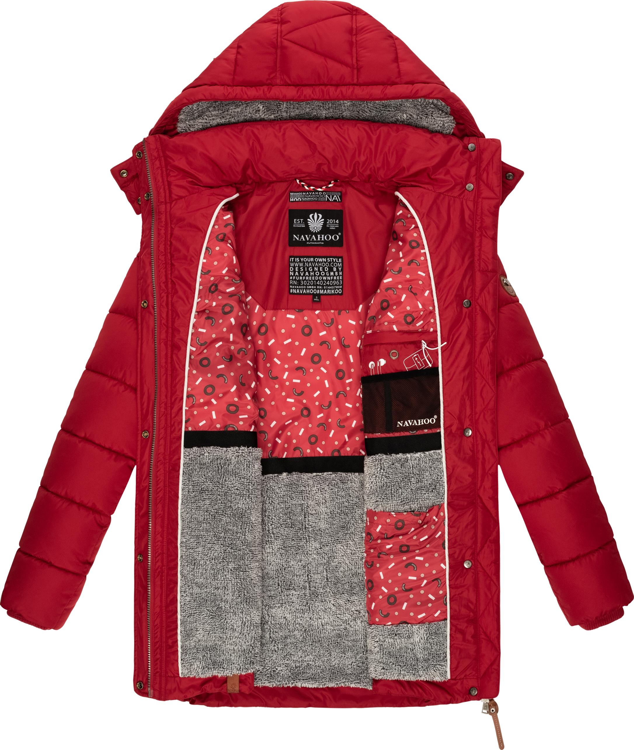 Navahoo Steppmantel »Daliee«, Stylischer Winterparka mit abnehmbarer Kapuze