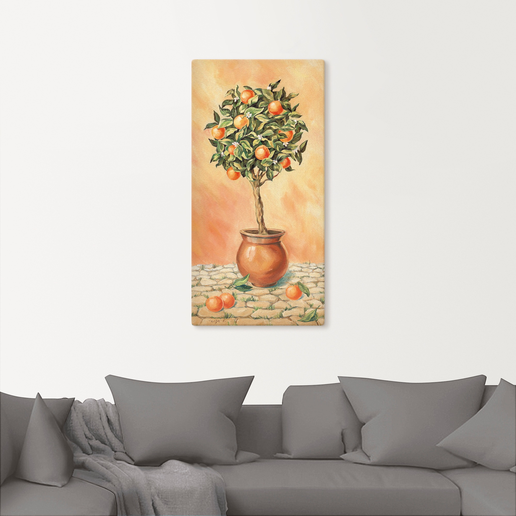 Artland Leinwandbild "Orangenbaum I" Pflanzen 1 Stk. tlg. als Alubild, Outd günstig online kaufen