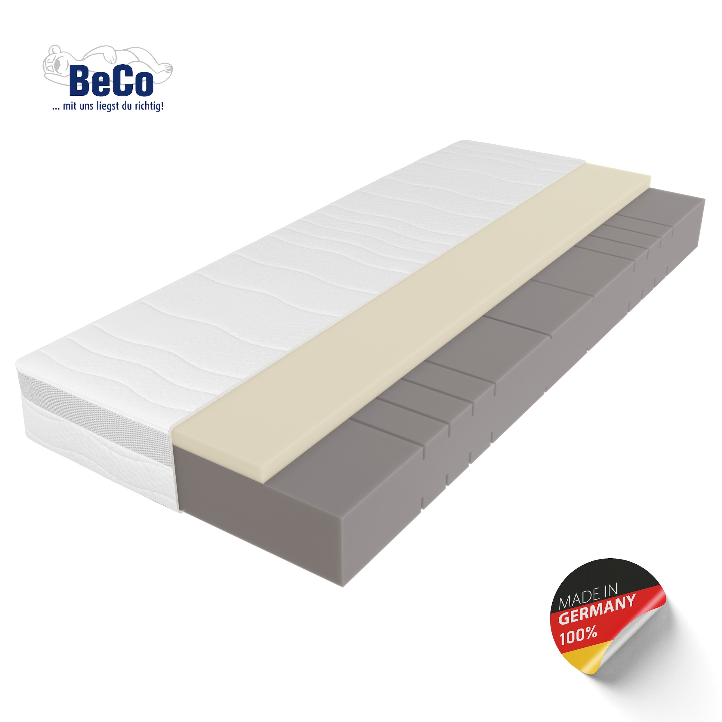 Beco "Feel Like Latex ONE KS" 21 cm hoch 1 Stk. tlg. Ergonomischer Hybridsc günstig online kaufen