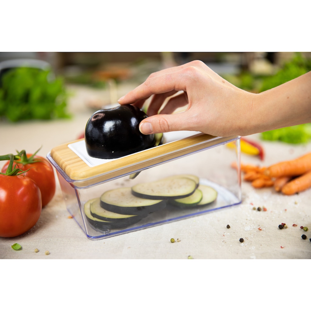 JUST VEGAN Gemüsehobel »Slicer«, (Set), Behälter aus Glas