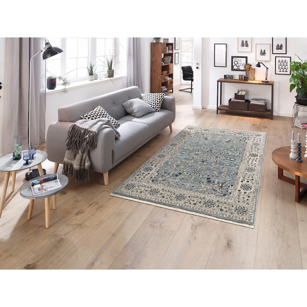 Wohnen Teppiche Home affaire Teppich »Alison«, rechteckig, 9 mm Höhe, Orient-Optik, Wohnzimmer blue