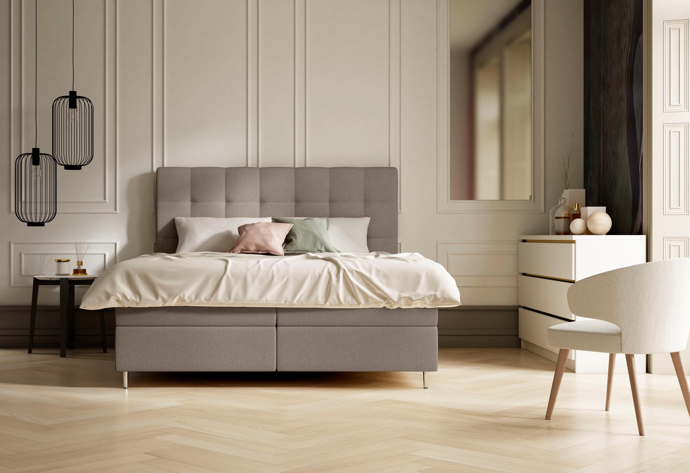Schlaraffia Boxspringbett »Aida«, inkl. BULTEX® Topper, Metallfuß in chrom