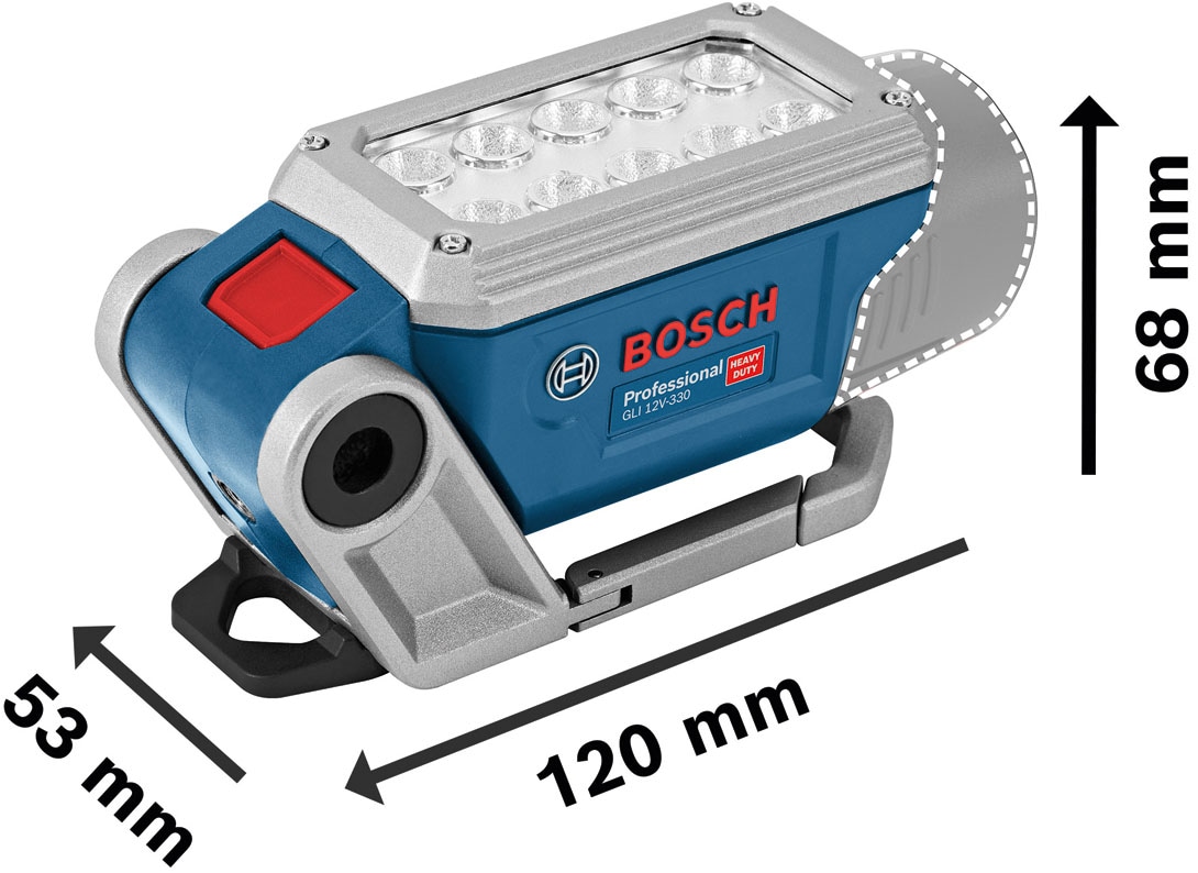 Bosch Professional LED Arbeitsleuchte »»GLI 12V-330««, ohne Akku, ohne Ladegerät