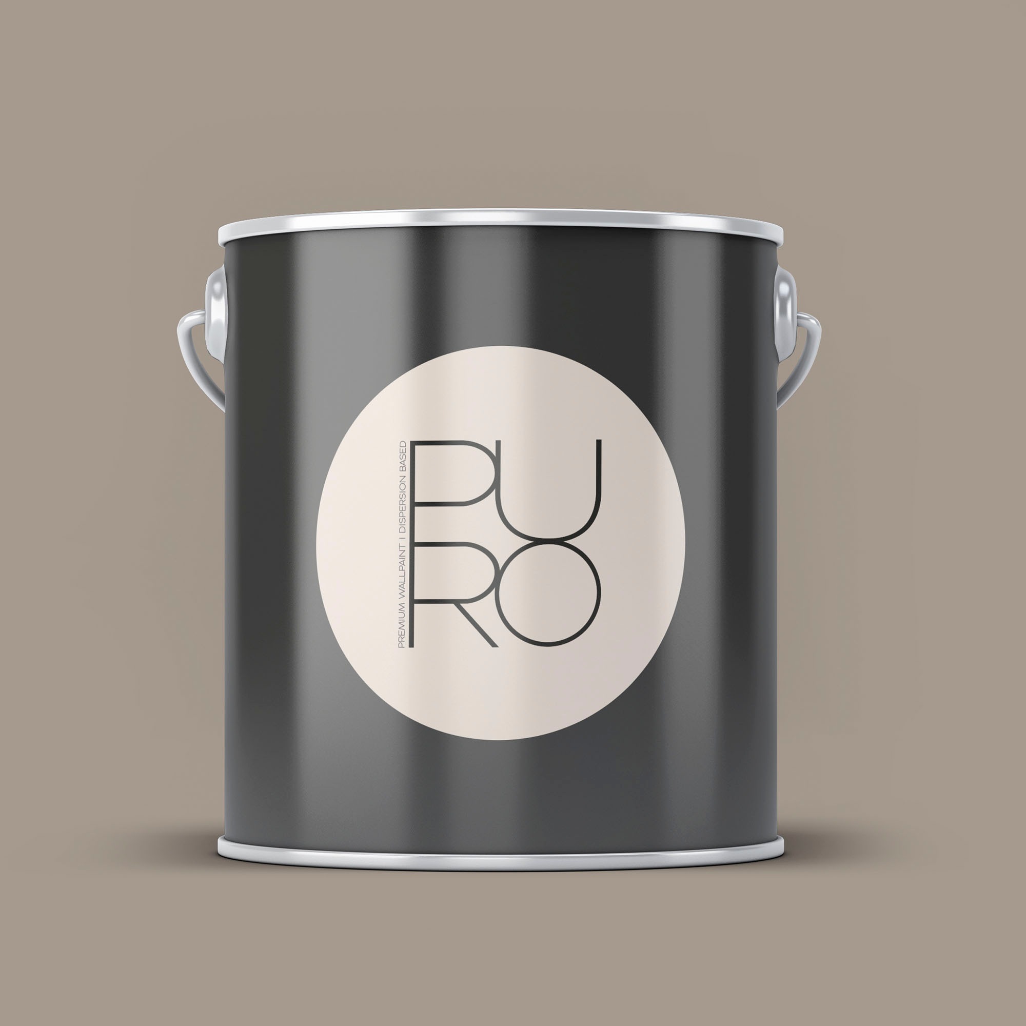 A.S. CRÉATION Wandfarbe "Premium Innenwandfarbe PURO Tuchmatt calm taupe", 5 l 5mlc7001 calm taupe, Farben, ideal für Wohnzimmer, Schlafzimmer, Flur