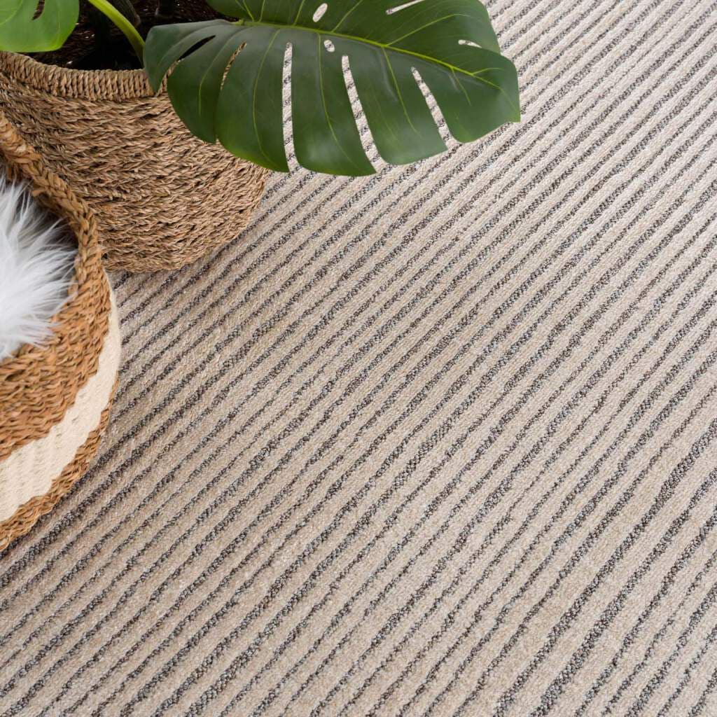 Carpet City Teppich »Art 2231«, rechteckig, 7 mm Höhe, Läufer, Kurzflor, mit Kettfäden, Streifen-Muster