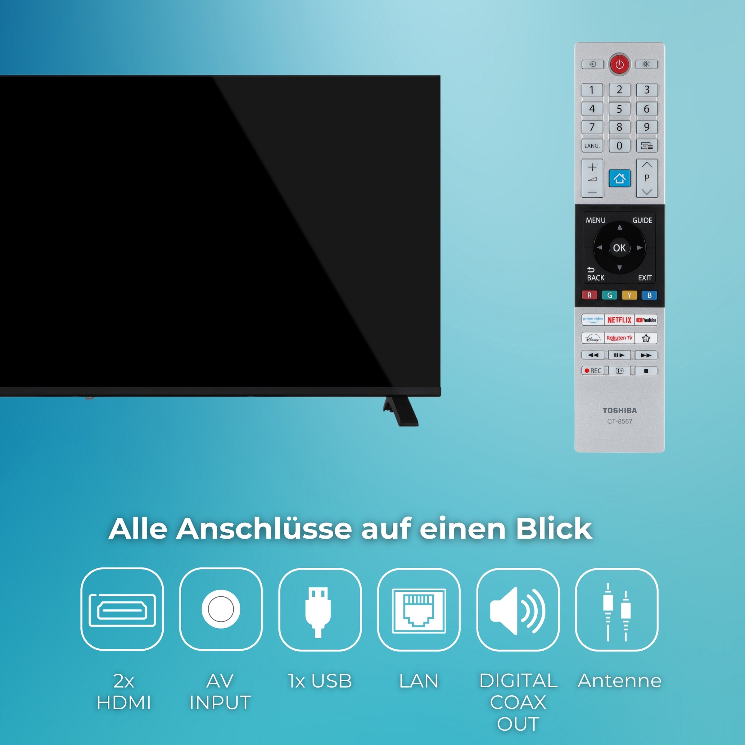 Toshiba QLED-Fernseher »43QV1563DDW« 108 cm/43 ″ Smart-TV